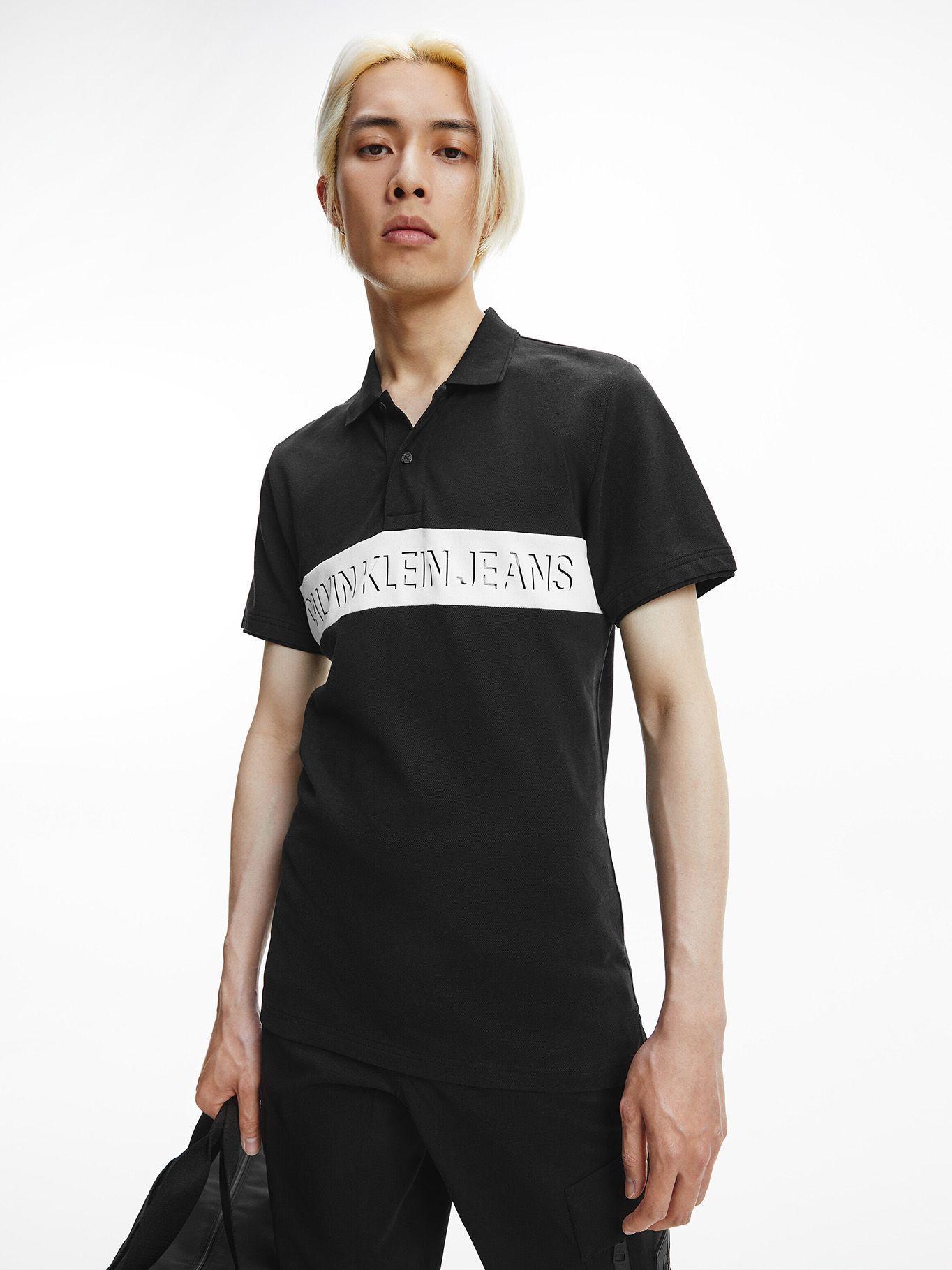 Polo Colorblock Shadow Negro Calvin Klein-0