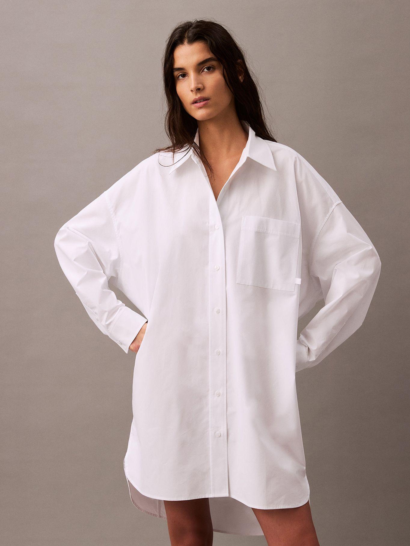 Camisa Stretch Poplin Classic Blanco Calvin Klein-0