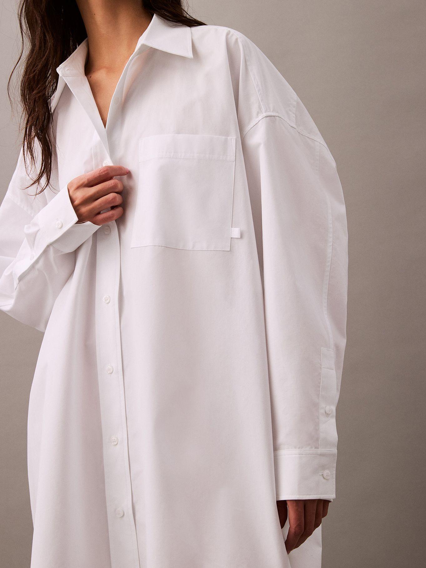 Camisa Stretch Poplin Classic Blanco Calvin Klein-4