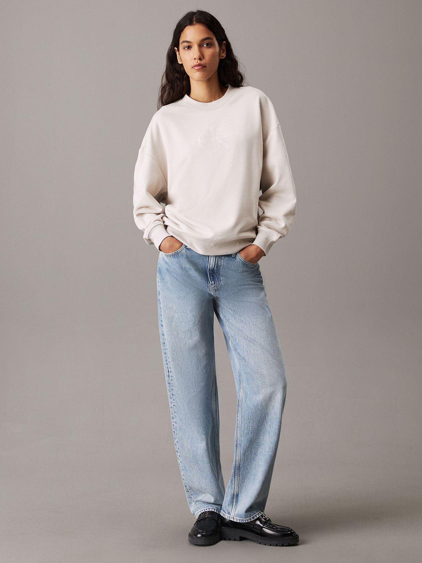 Polerón con monograma Beige Calvin Klein-1