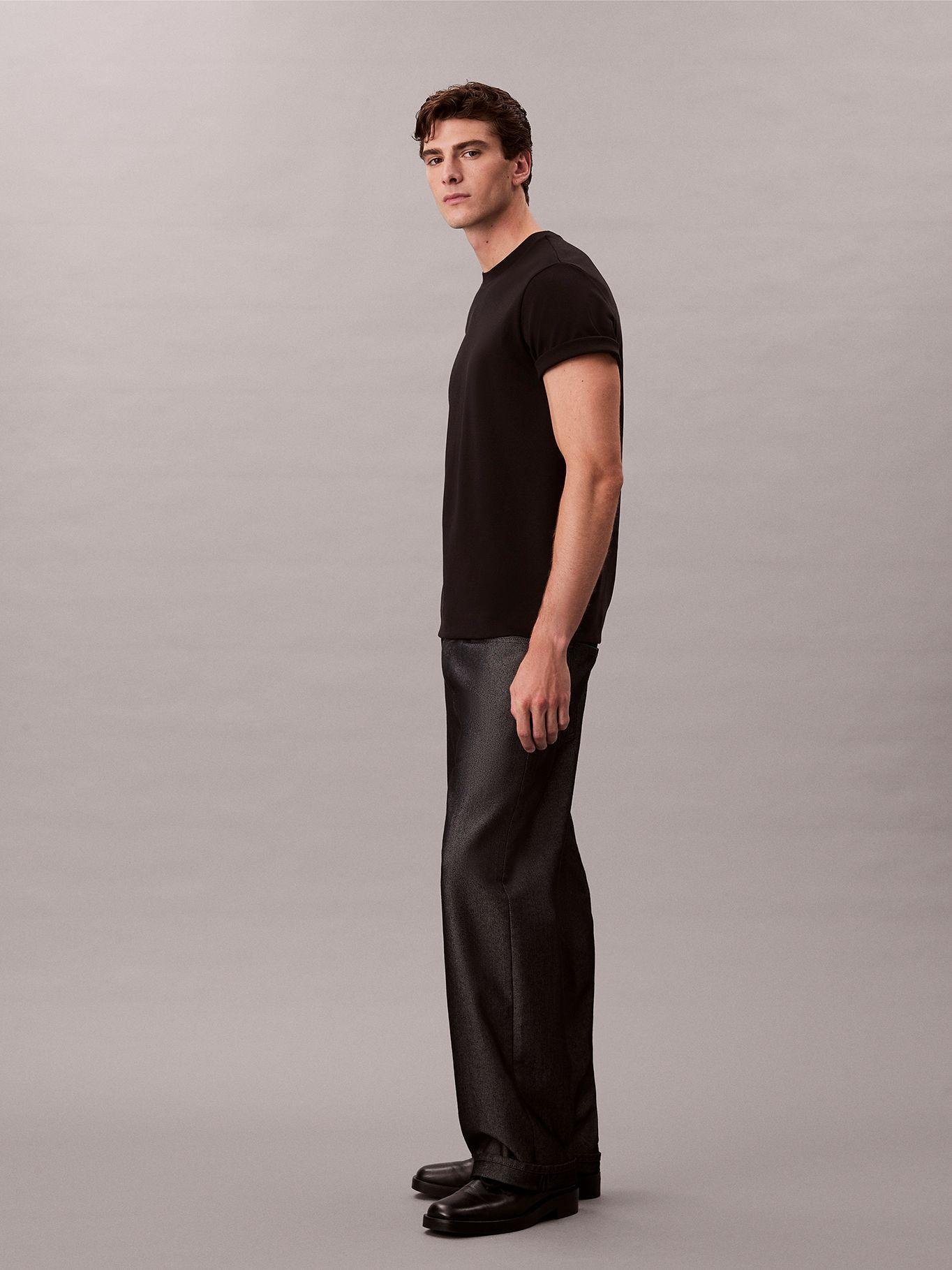 Polera de Algodón Interlock Negro Calvin Klein-3