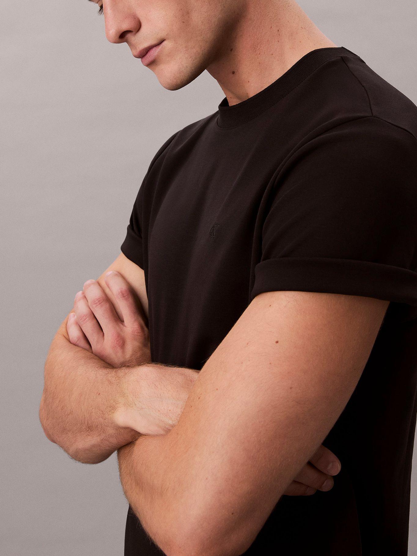 Polera de Algodón Interlock Negro Calvin Klein-5