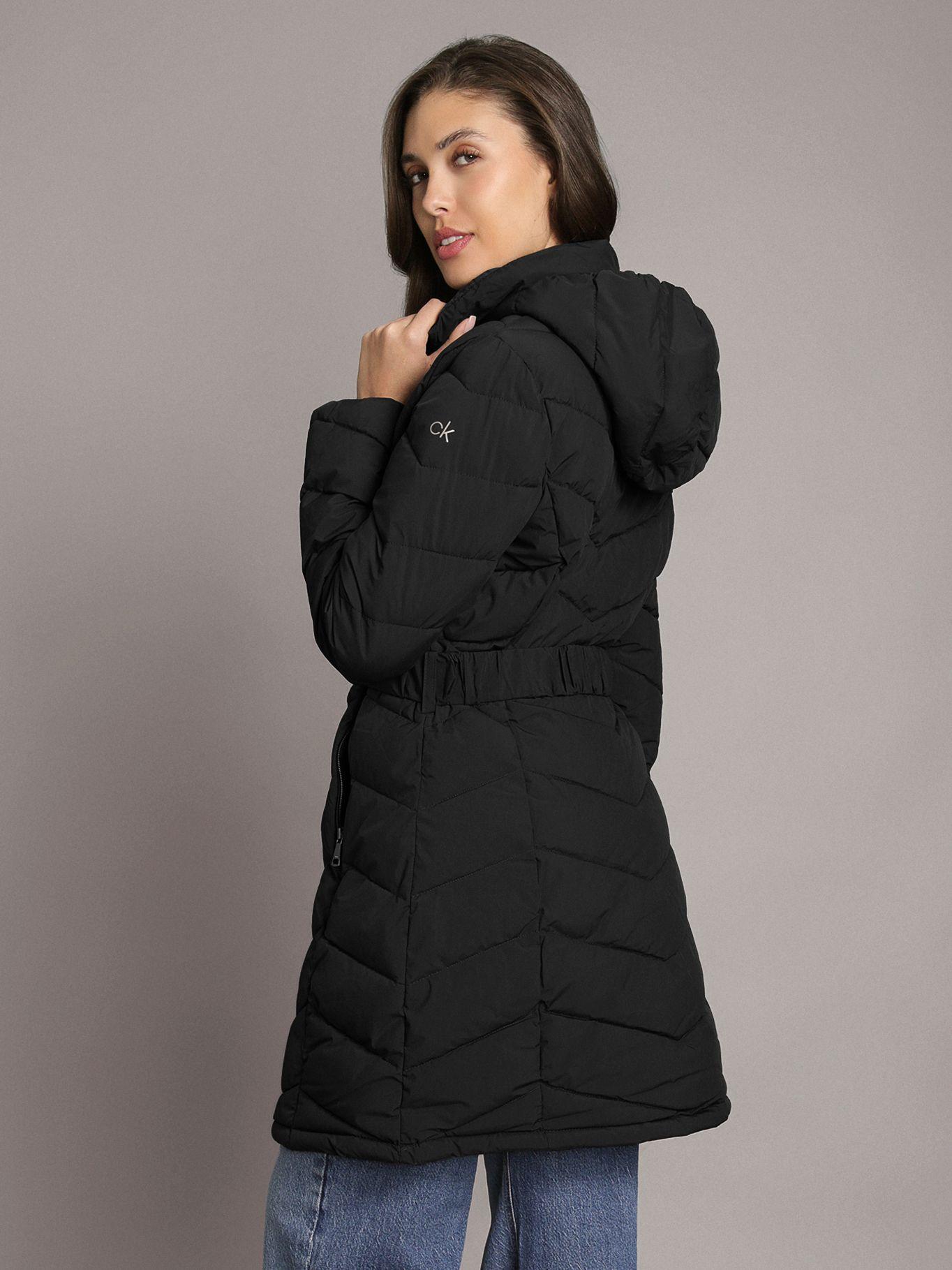 Parka Larga Puffer con Gorro Negro Calvin Klein-3