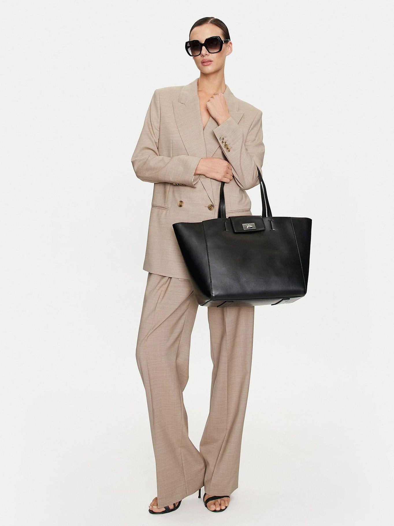 Cartera Shopper Ck Push Negro Calvin Klein-4