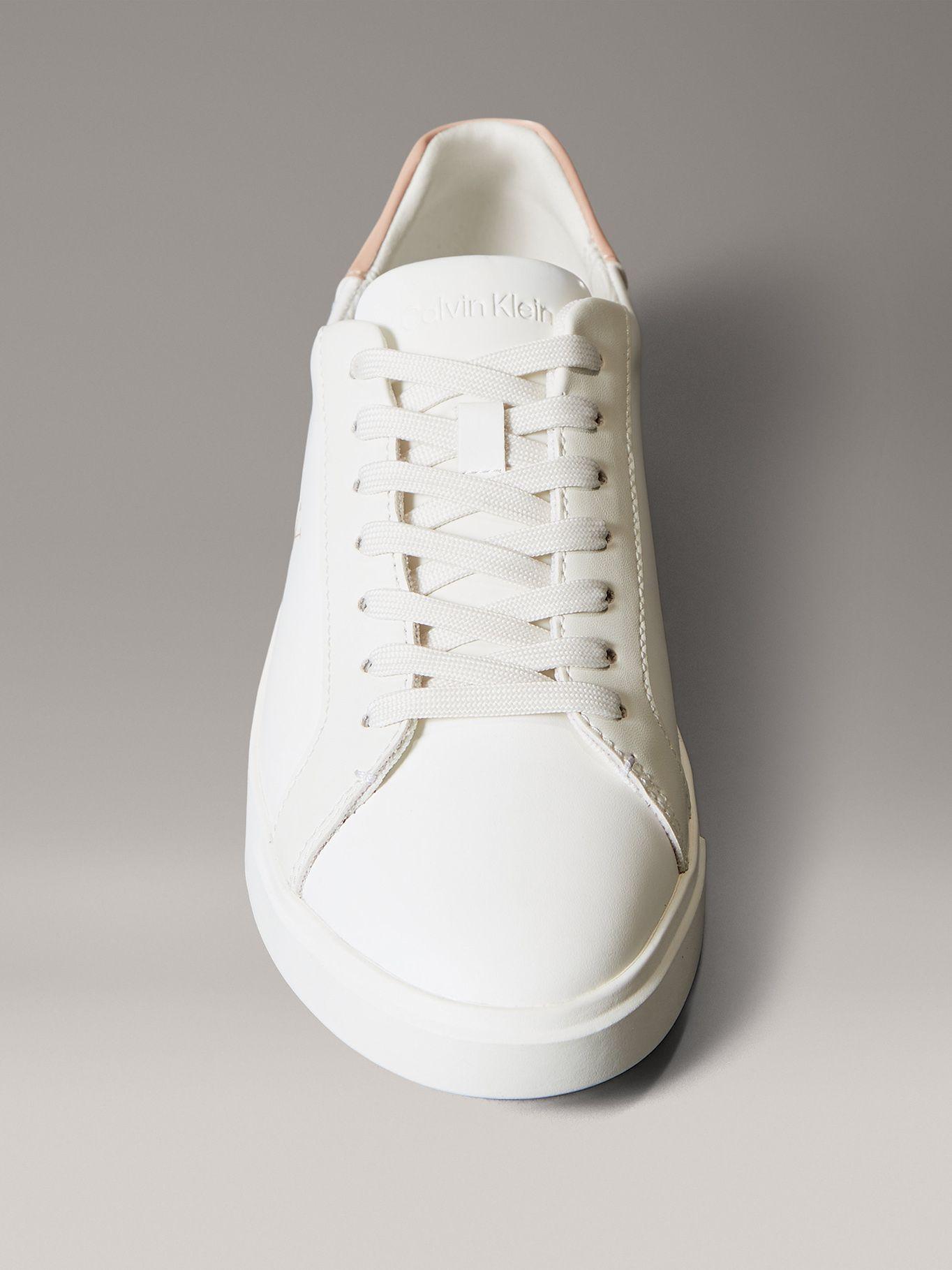 Zapatillas de Cuero con Logo Blanco Calvin Klein-2