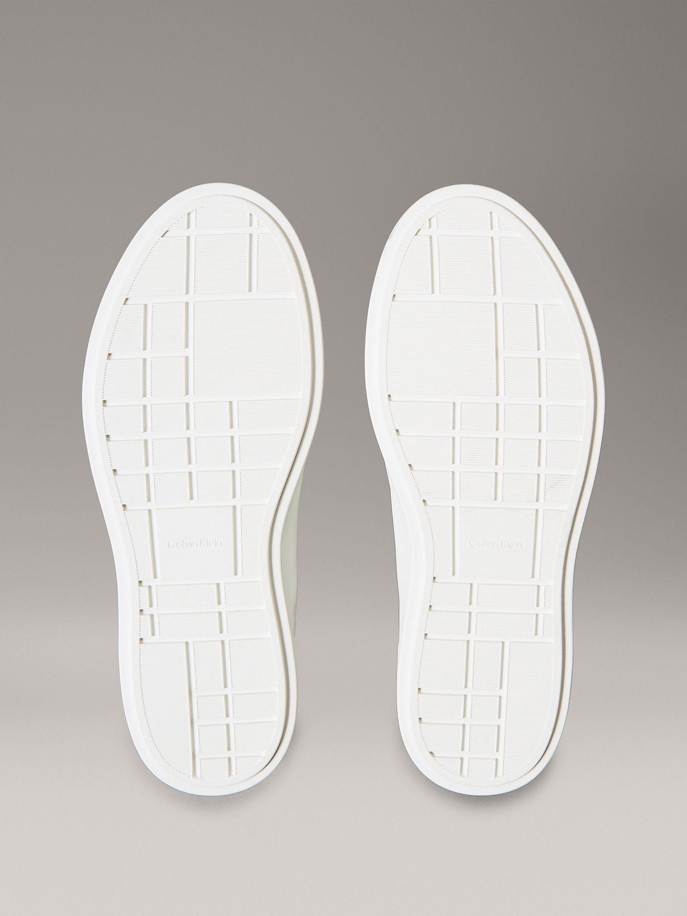Zapatillas de Cuero con Logo Blanco Calvin Klein-3