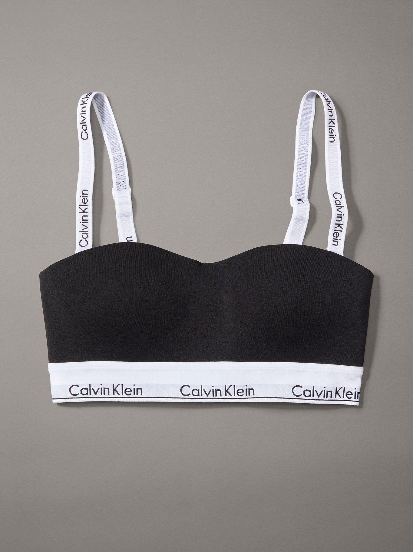 Bralette Strapless Modern Cotton Negro Calvin Klein-5