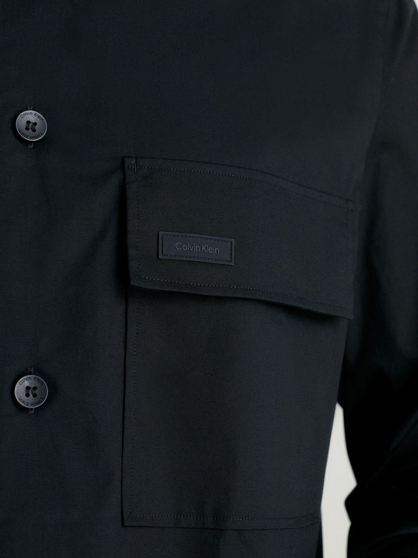 Camisa Elástica Popelín Negro Calvin Klein-3