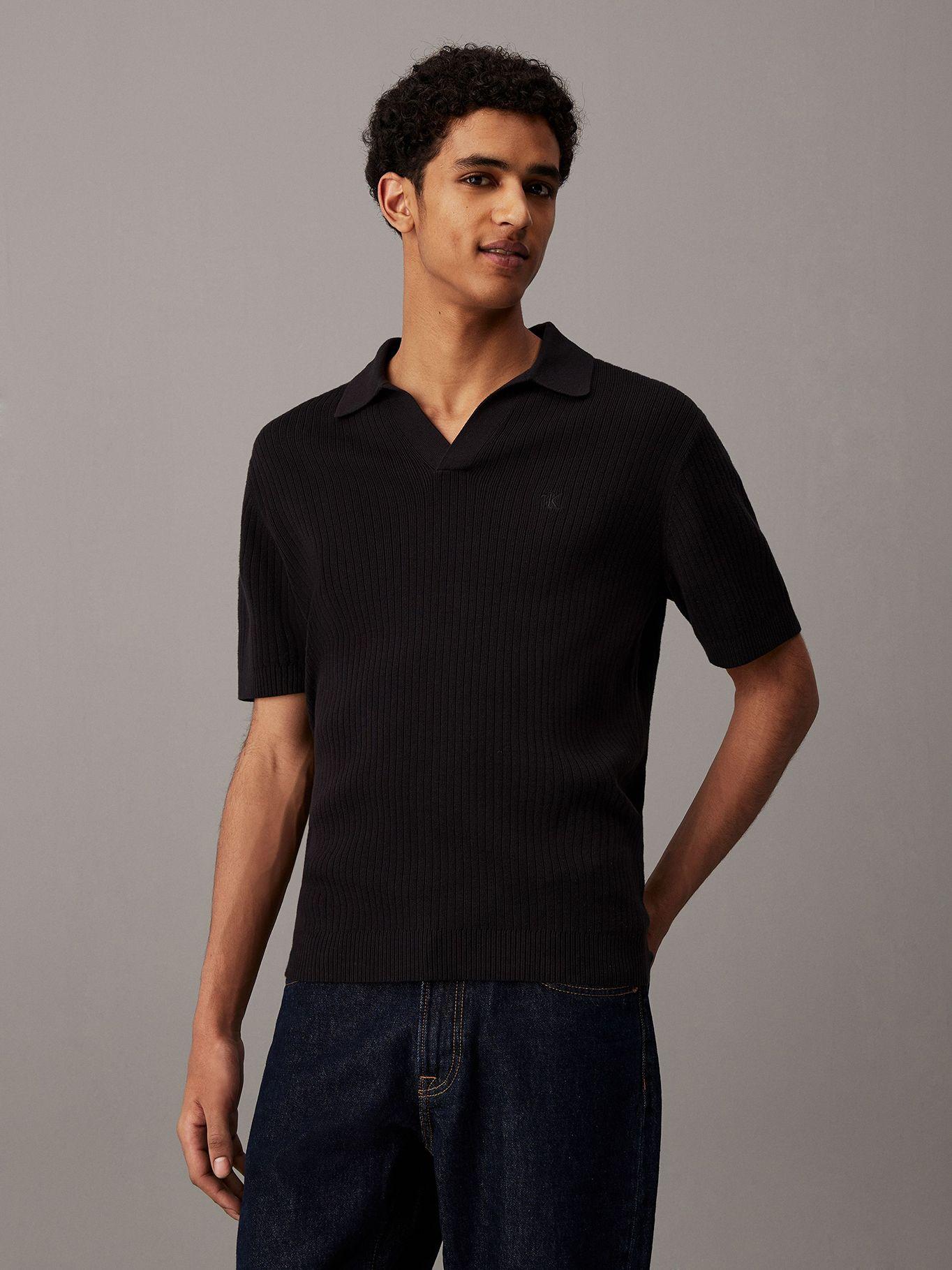 Sweater Linear Ss Polo Sweater Negro Calvin Klein-0