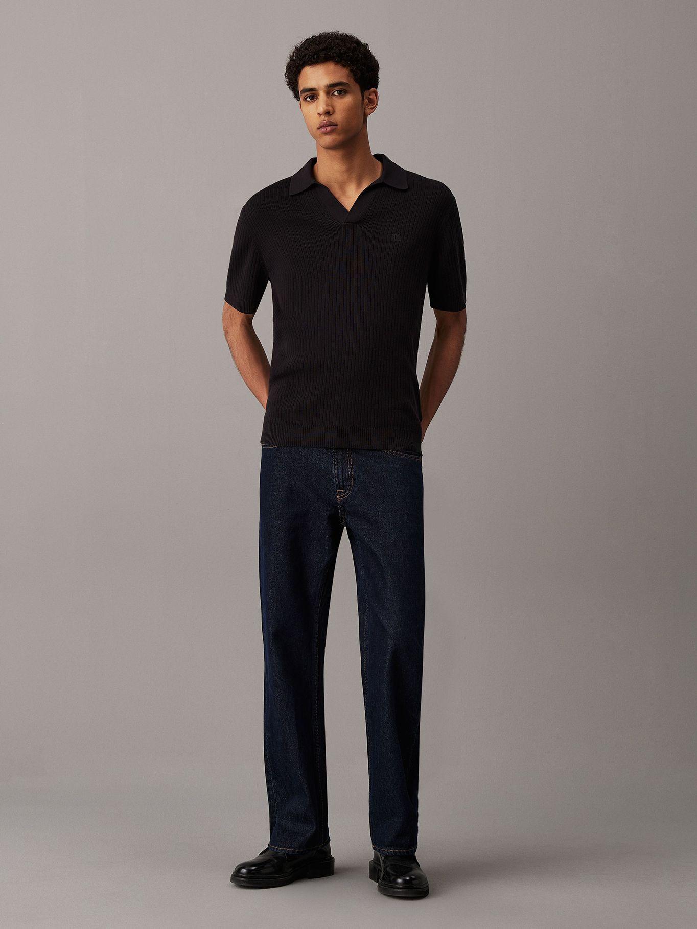 Sweater Linear Ss Polo Sweater Negro Calvin Klein-1