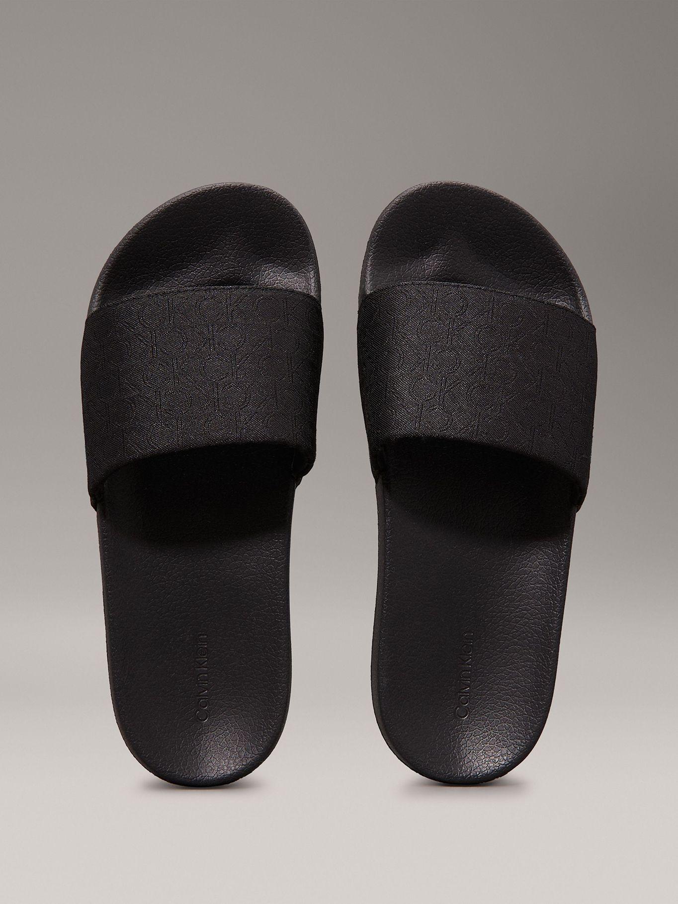 Sandalias de Jacquard con Logo Negro Calvin Klein-2