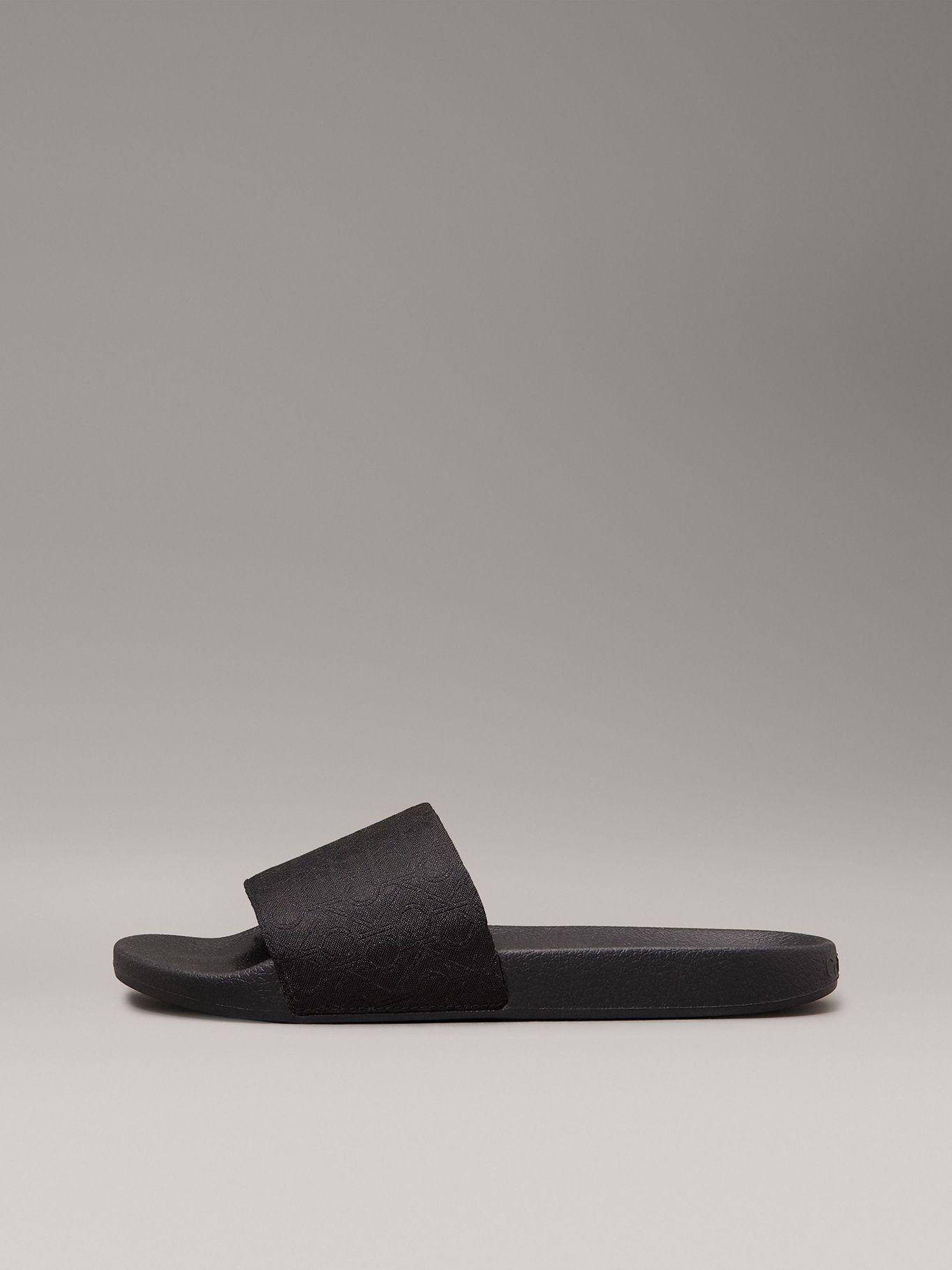 Sandalias de Jacquard con Logo Negro Calvin Klein-5