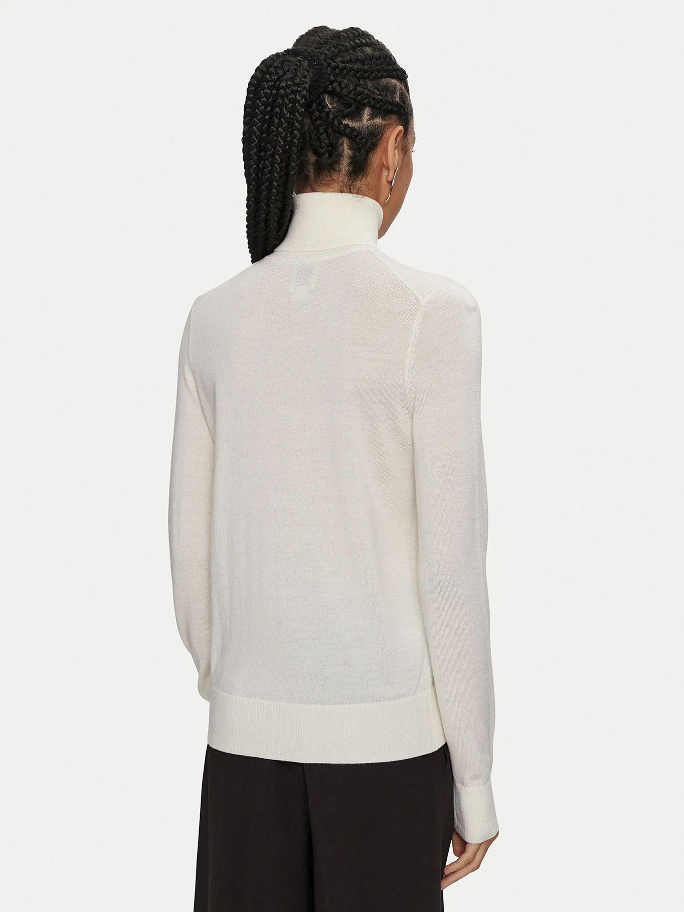 Sweater Merino Wool Roll Neck Blanco Calvin Klein-2