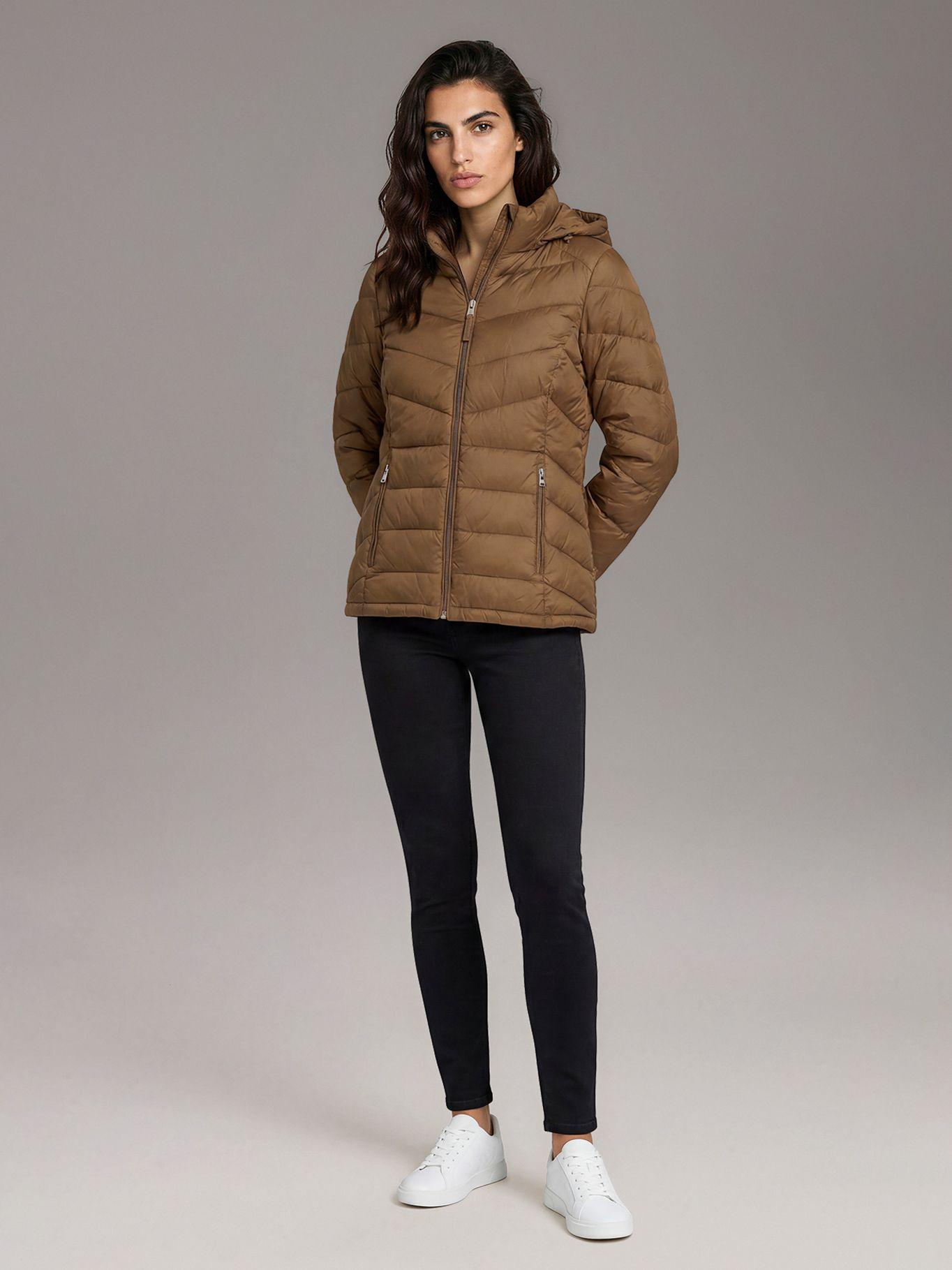 Parka Ultraligera Relleno Plumón Cafe Calvin Klein-1