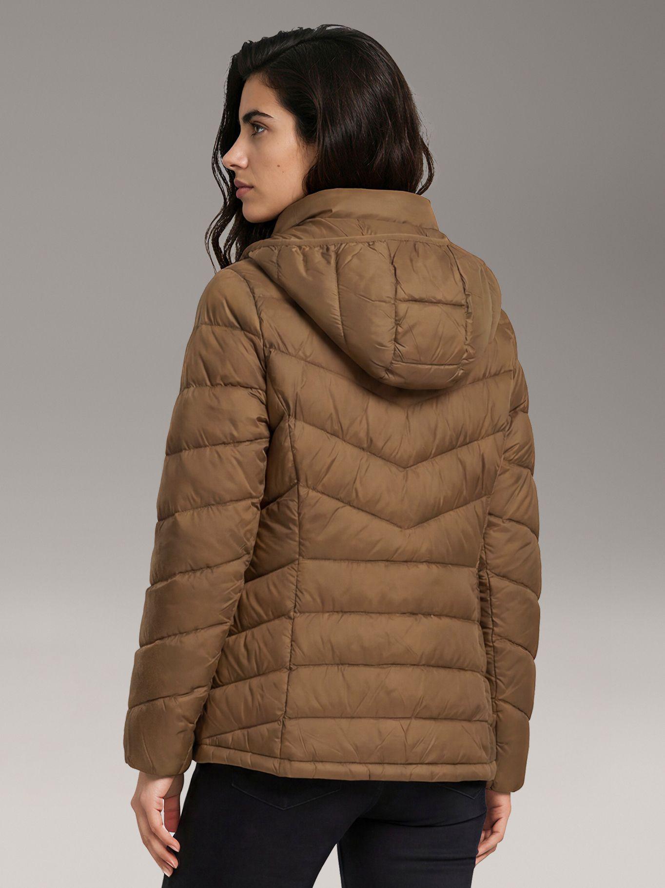 Parka Ultraligera Relleno Plumón Cafe Calvin Klein-3
