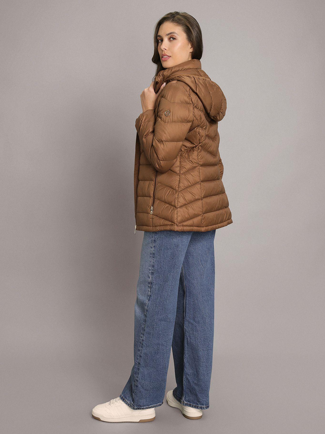 Parka Ultraligera Relleno Plumón Cafe Calvin Klein-2