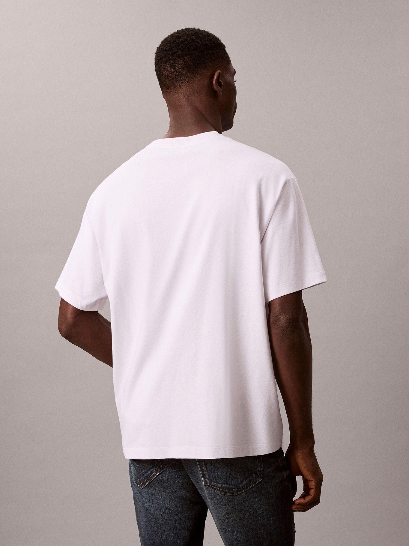 Polera con Gráfico de Monologo Blanco Calvin Klein-2