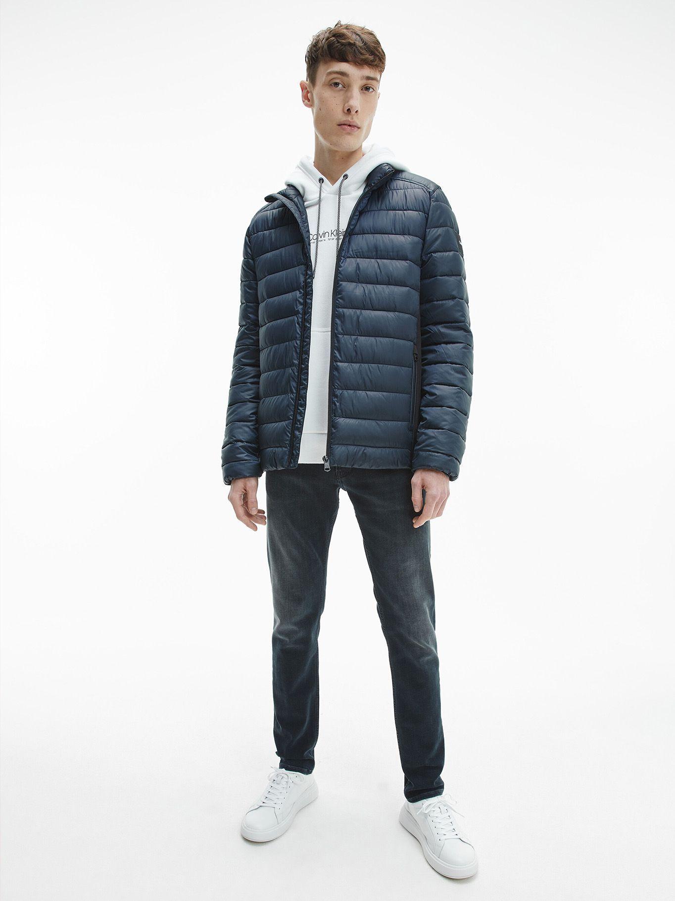Parka Recycled Side Logo Azul Calvin Klein-1
