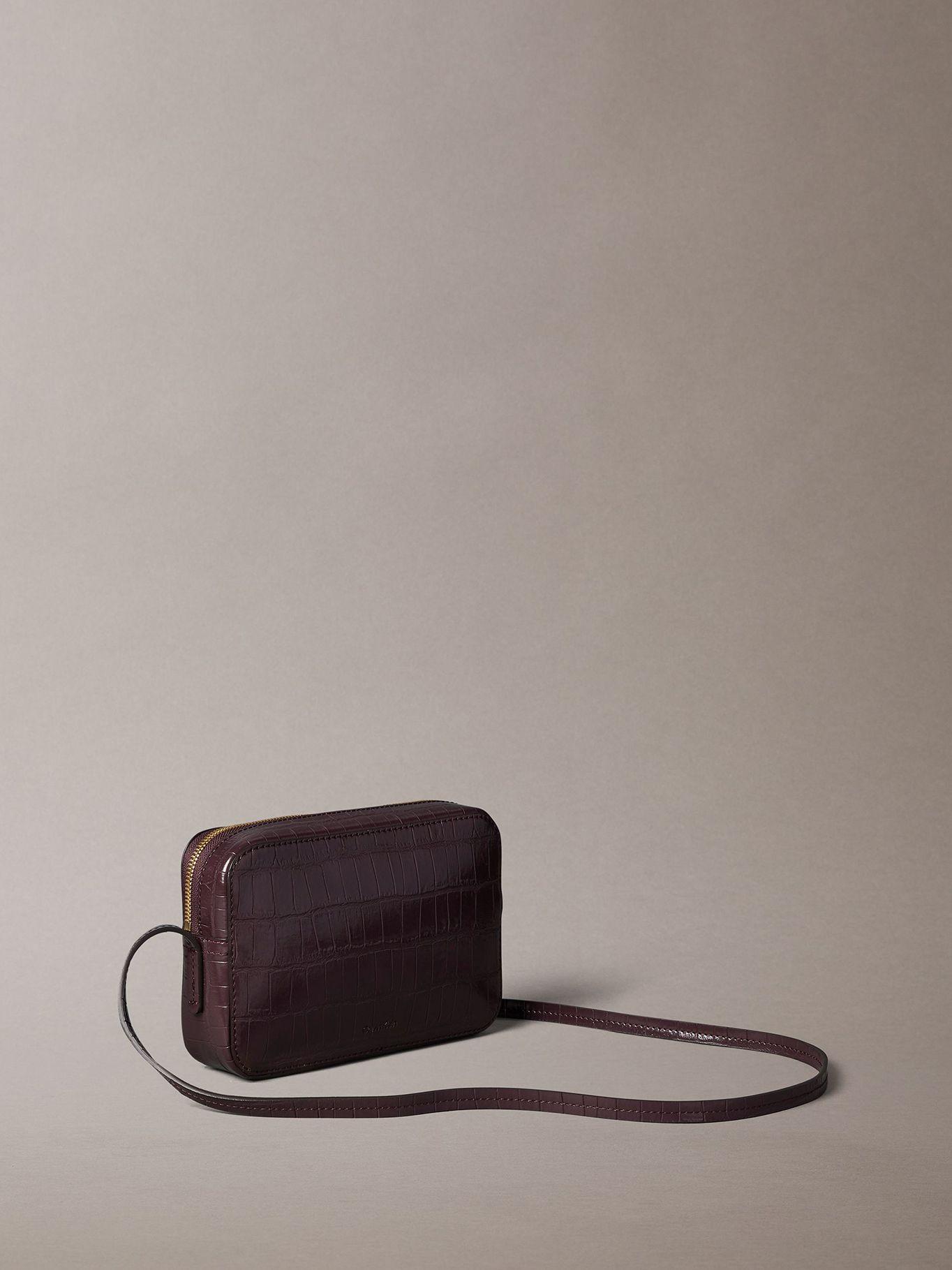 Bandolera Con Efecto Cocodrilo Marrón Calvin Klein-2