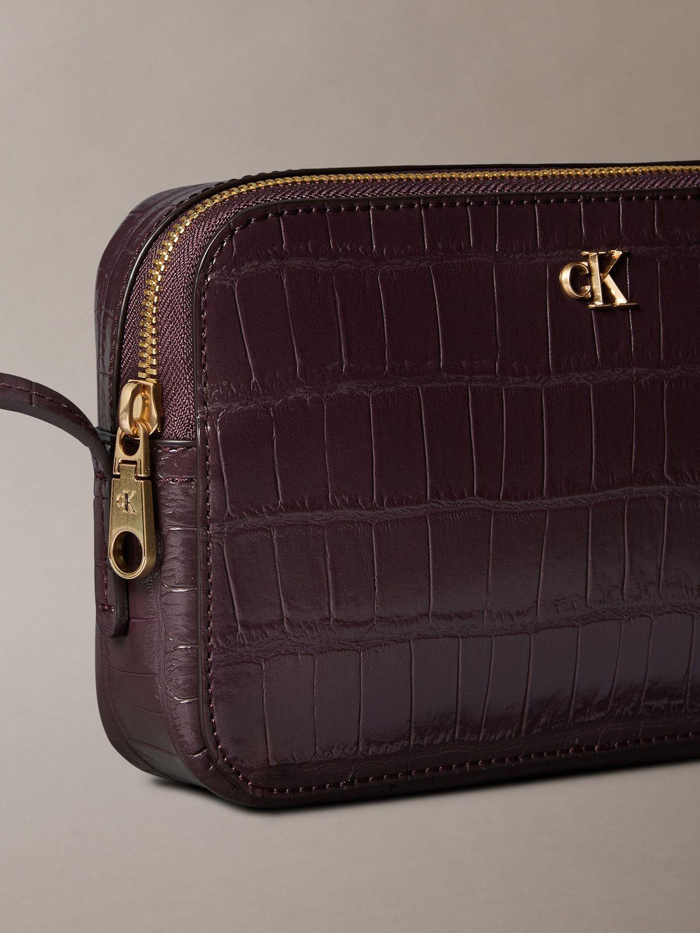 Bandolera Con Efecto Cocodrilo Marrón Calvin Klein-4