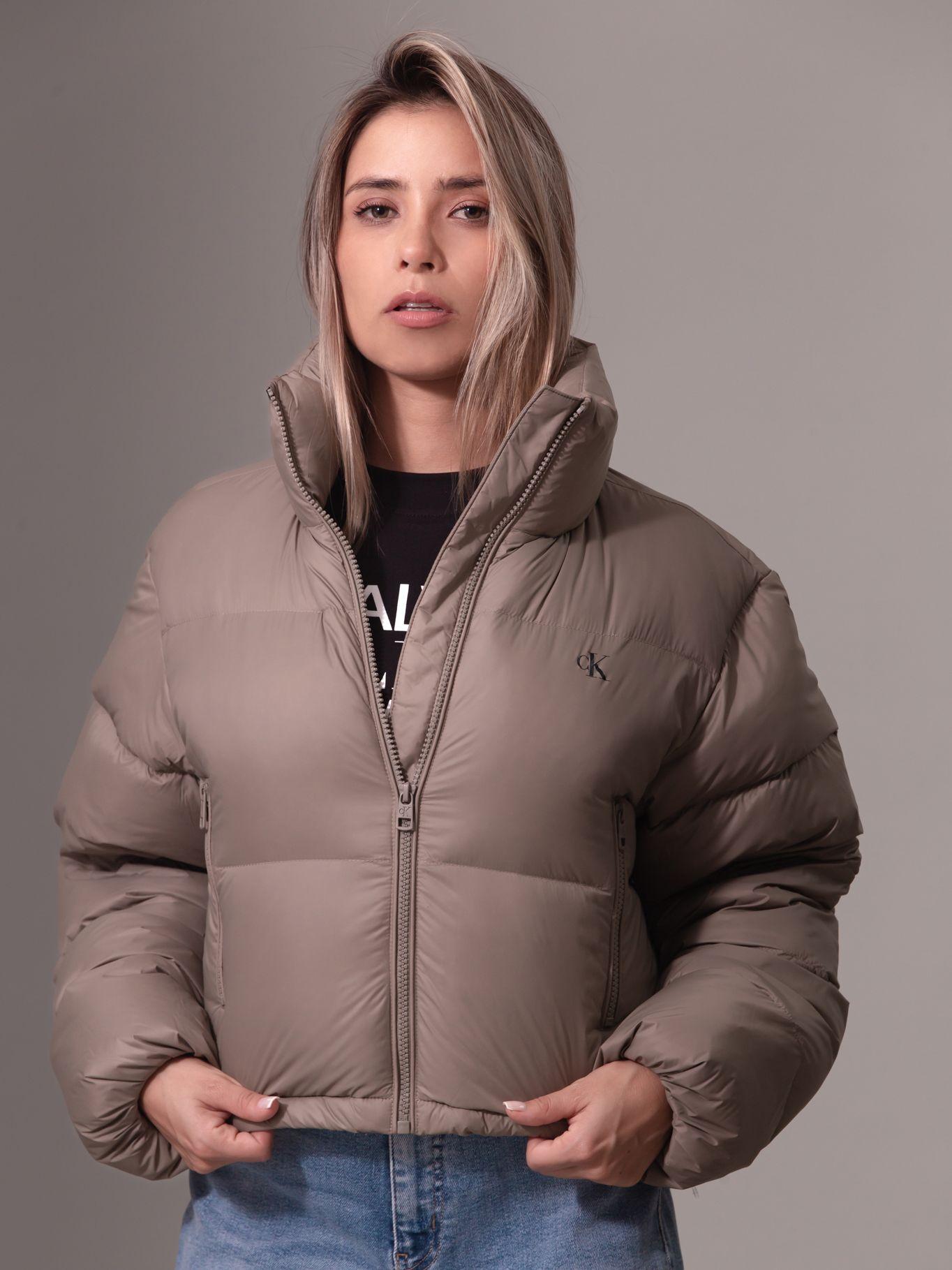 Parka Down Cropped Puffer Beige Calvin Klein-0