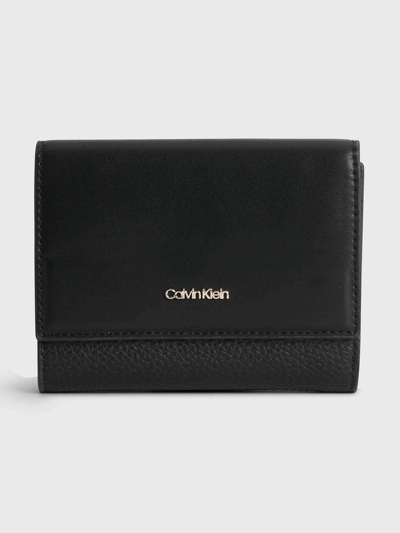 Cartera reciclada de plegado triple Negro Calvin Klein-0