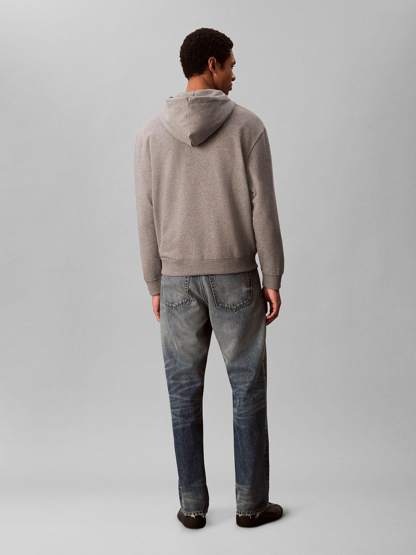 Polerón con Gorro y Cierre Cremallera Gris Calvin Klein-2
