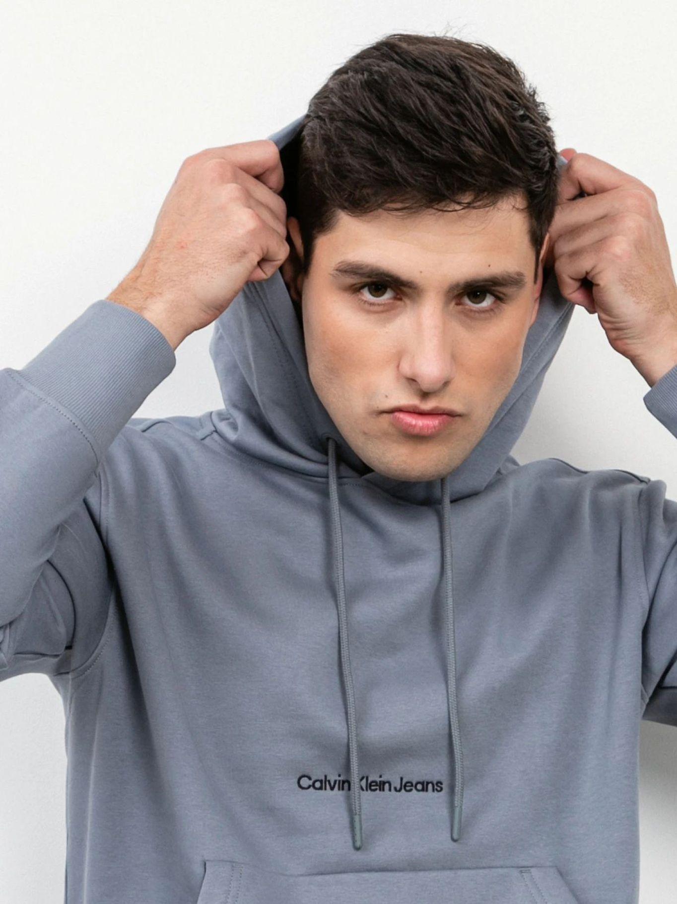 Sudadera con capucha y logo Gris Calvin Klein J30J322894-PN6-3