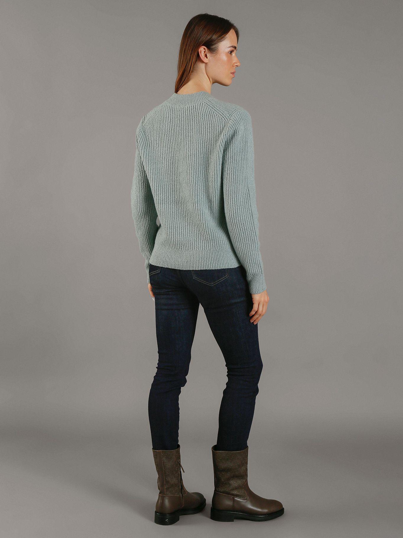 Sweater Boucle V Neck Relaxed Verde Calvin Klein-2