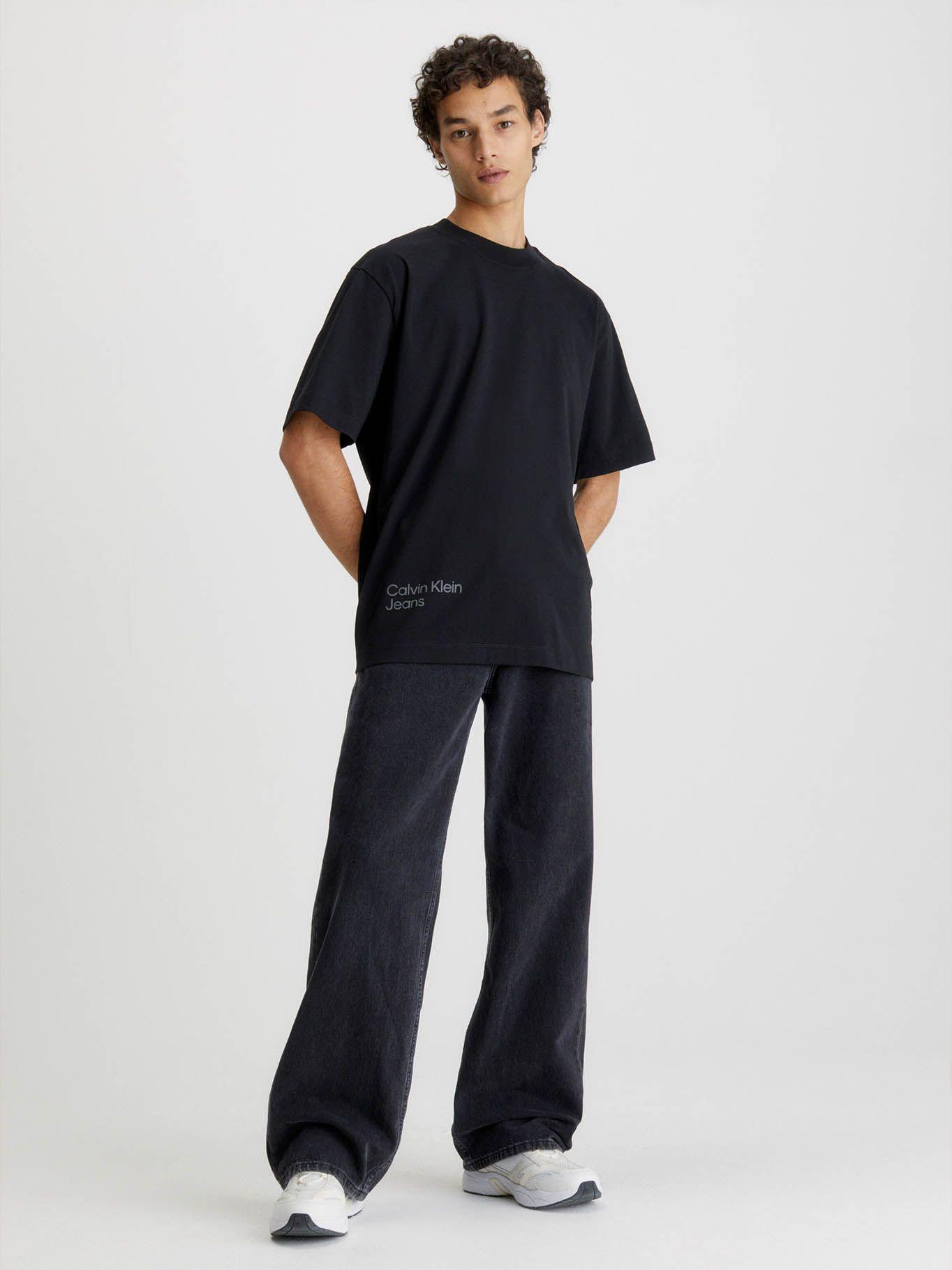 Camiseta holgada con logo en la parte trasera Negro Calvin Klein-1