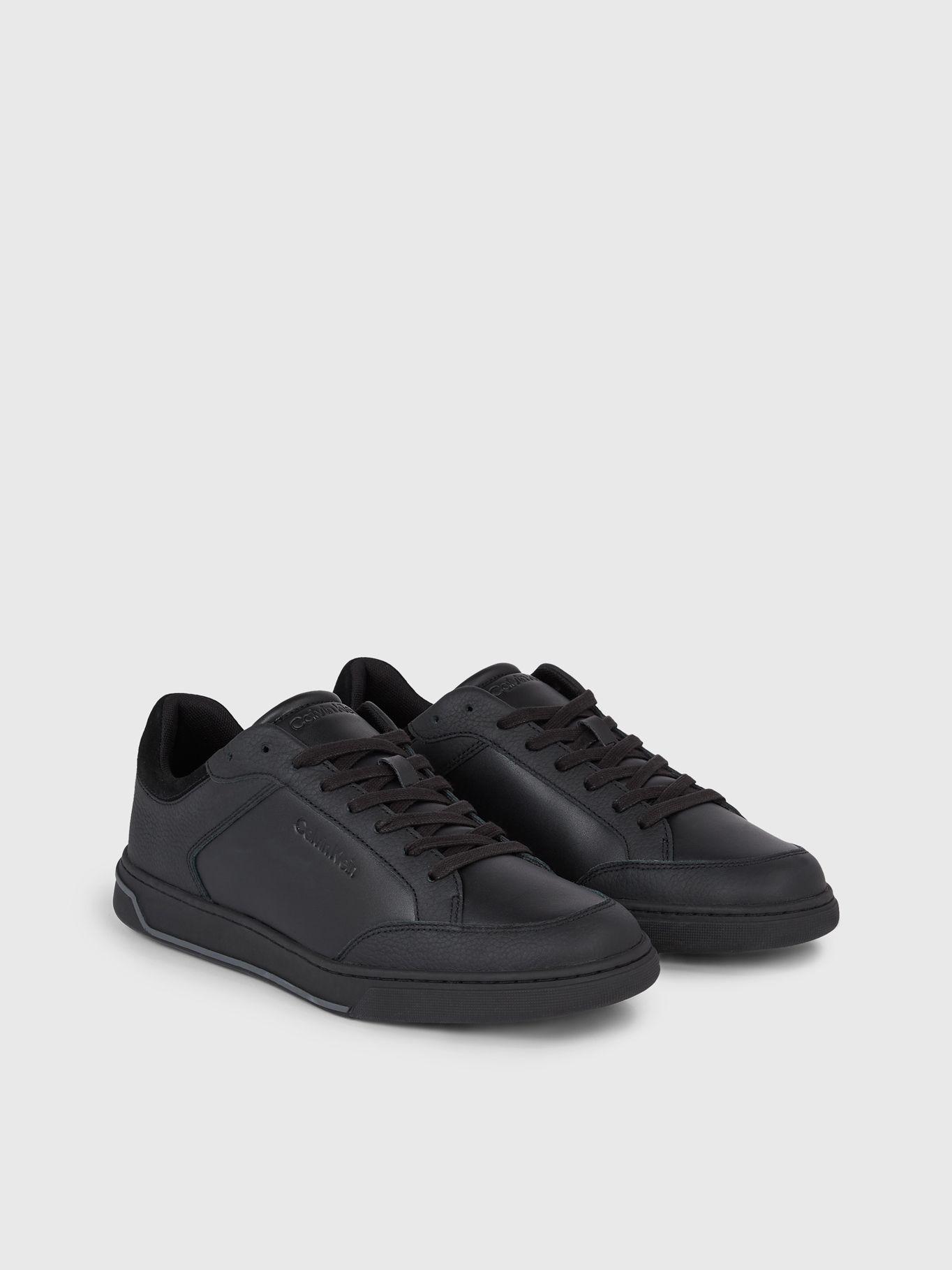 Zapatilla de Cuero Low Top Lace Up Negro Calvin Klein-0