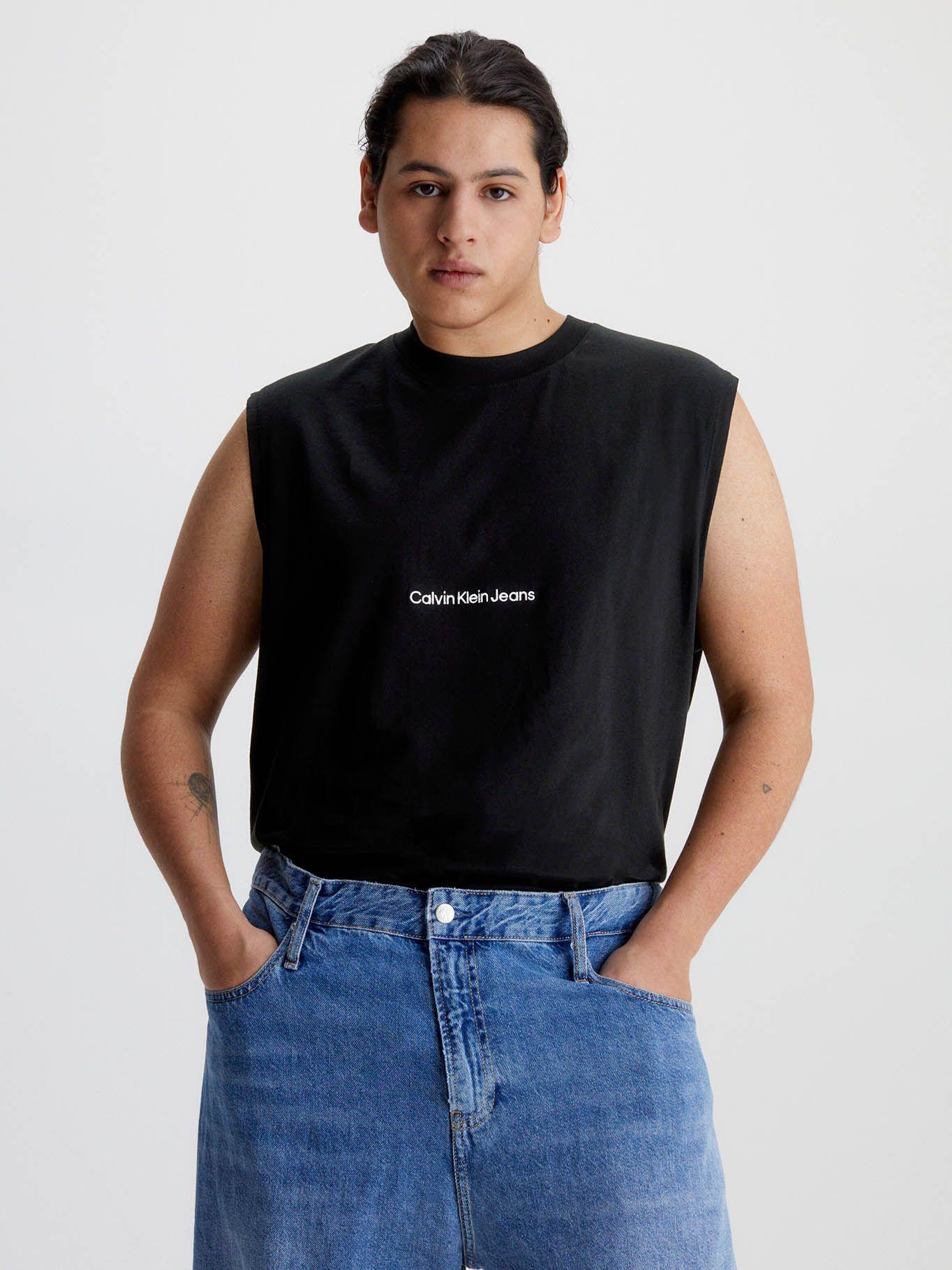 Camiseta holgada de tirantes Negro Calvin Klein-4