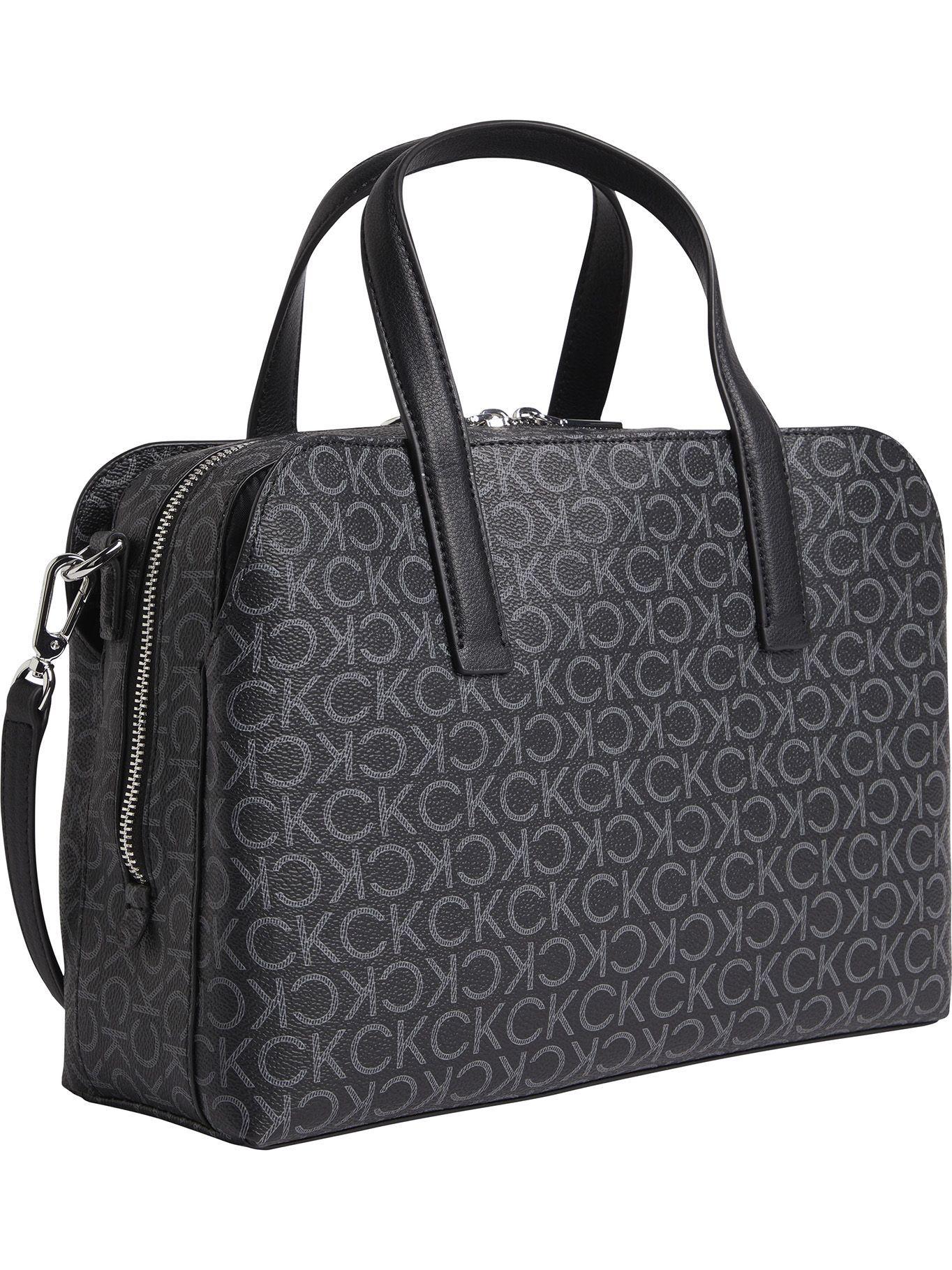 Cartera Satchel Ck Must Mono Negro Calvin Klein-1