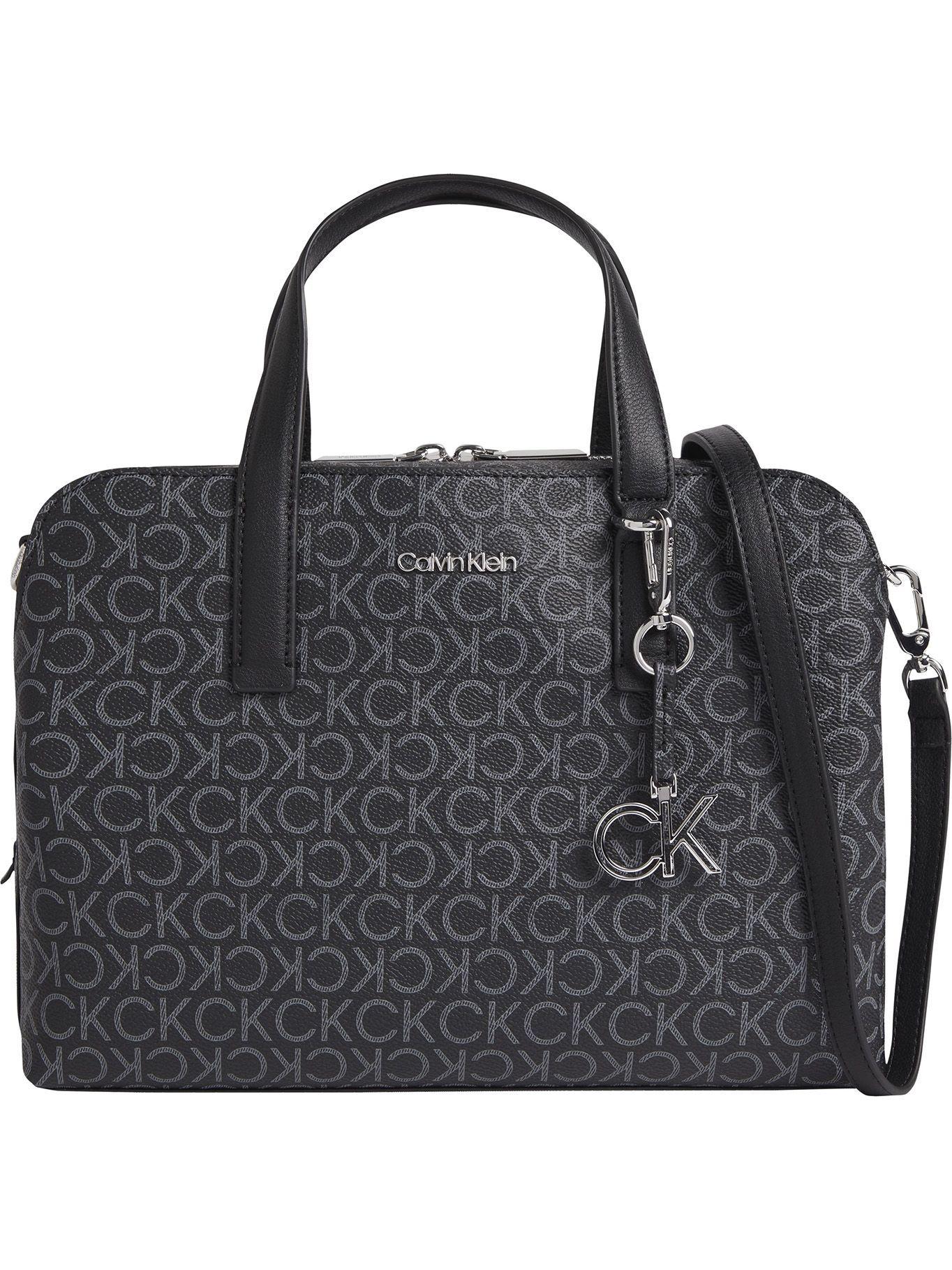 Cartera Satchel Ck Must Mono Negro Calvin Klein-0