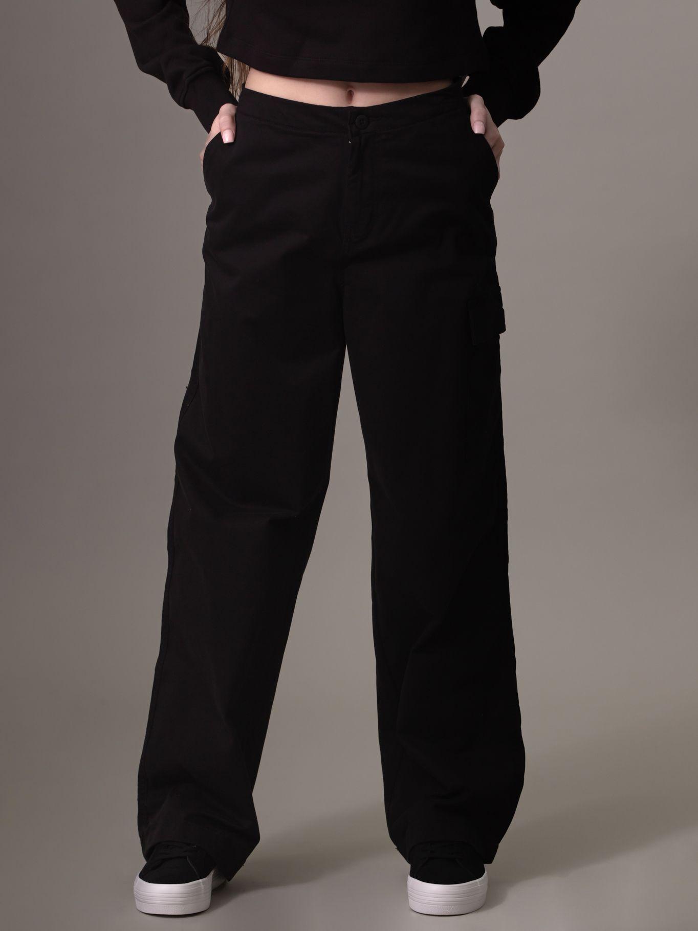 Pantalón Cargo Brushed Cotton Negro Calvin Klein-0