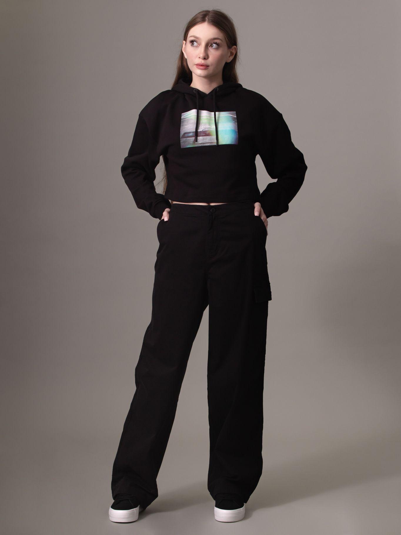 Pantalón Cargo Brushed Cotton Negro Calvin Klein-1