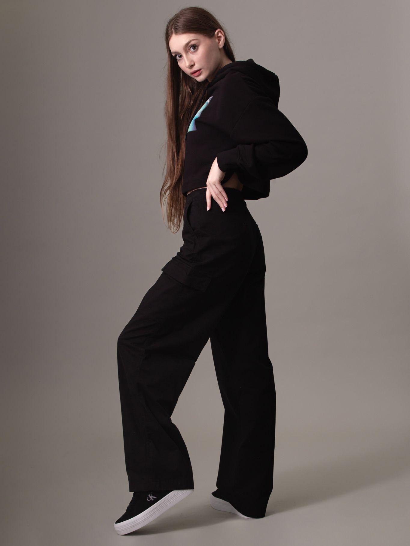 Pantalón Cargo Brushed Cotton Negro Calvin Klein-4