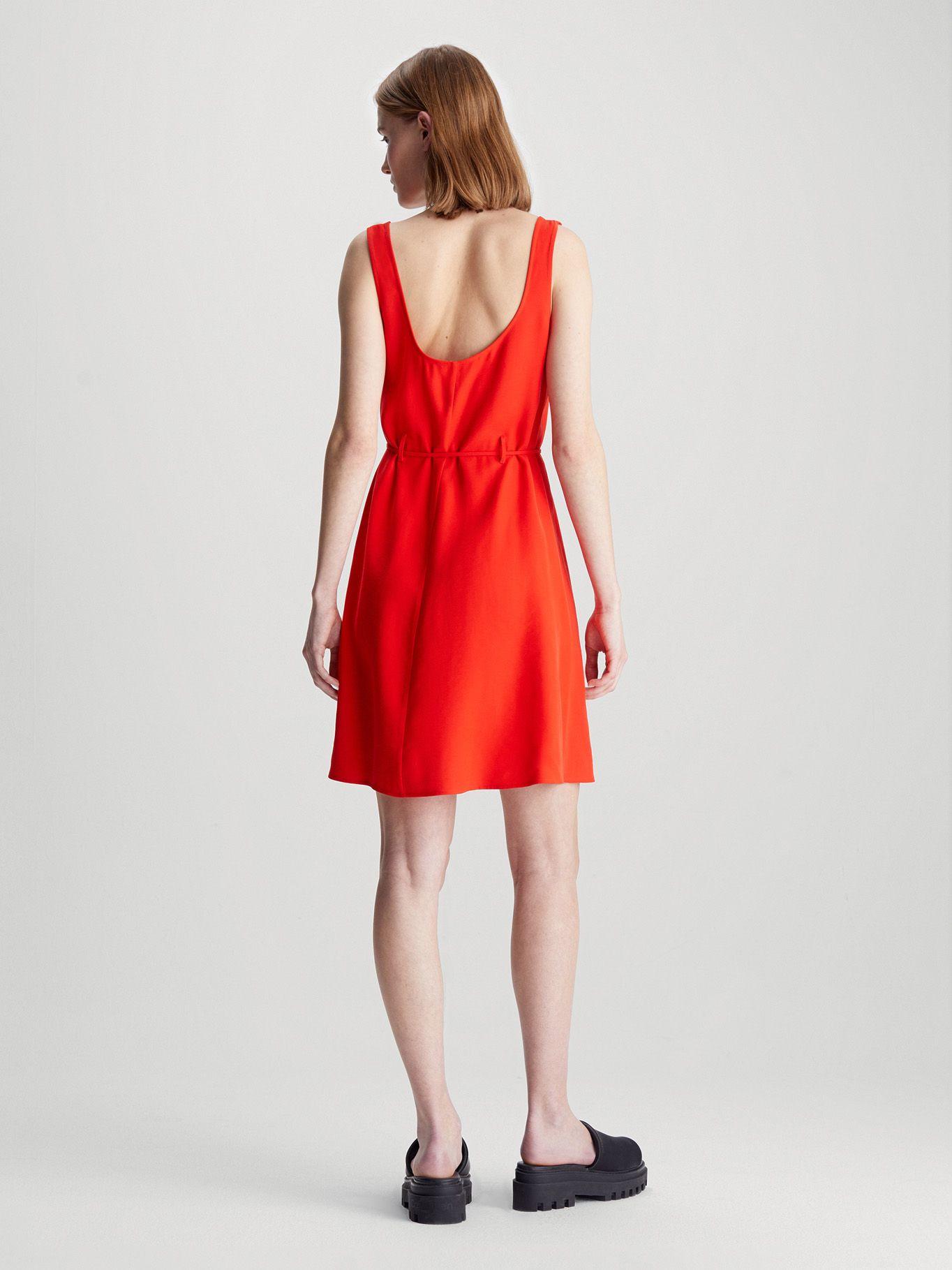 Vestido Tie Waisted Day Rojo Calvin Klein-1