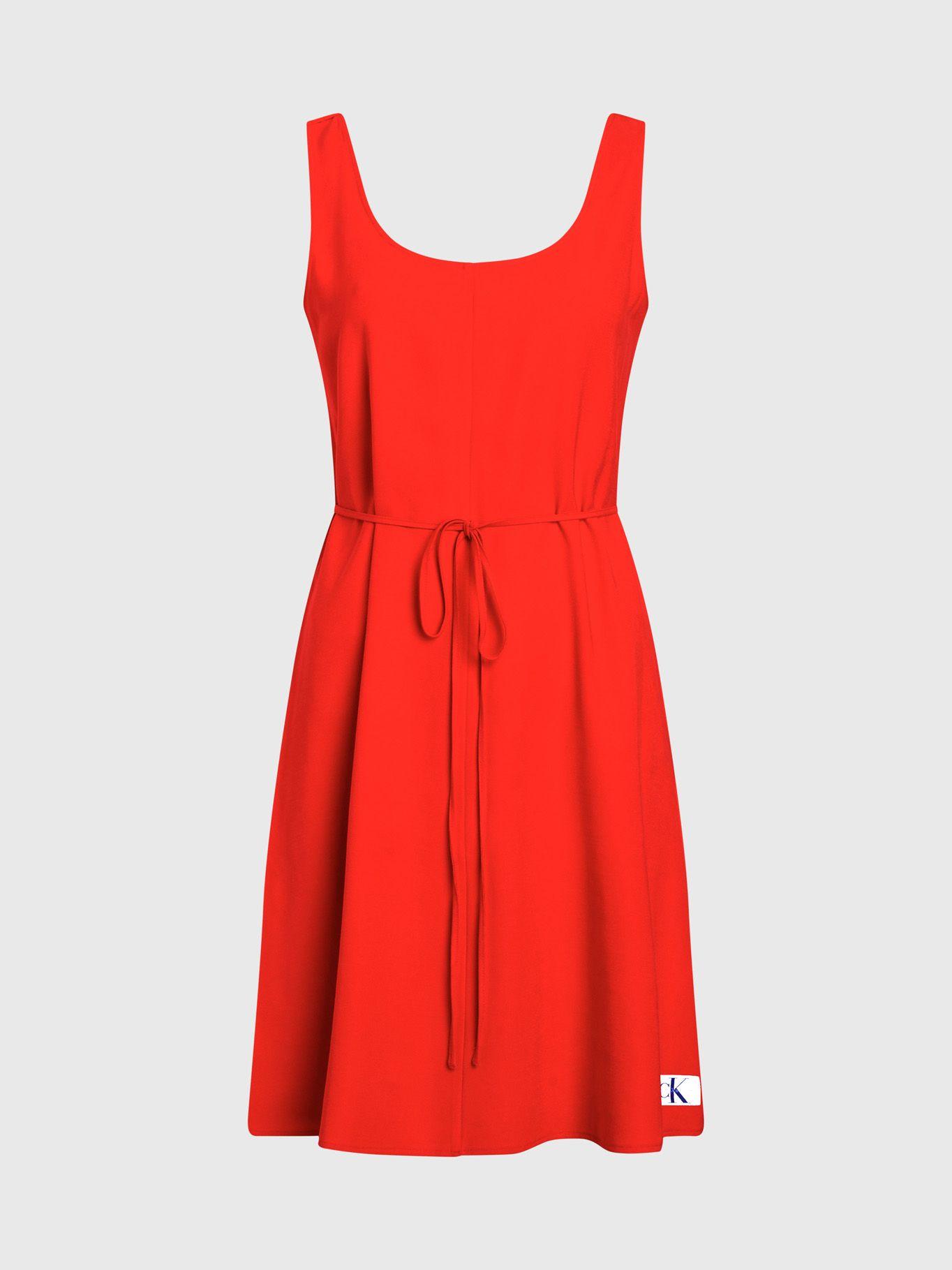 Vestido Tie Waisted Day Rojo Calvin Klein-4