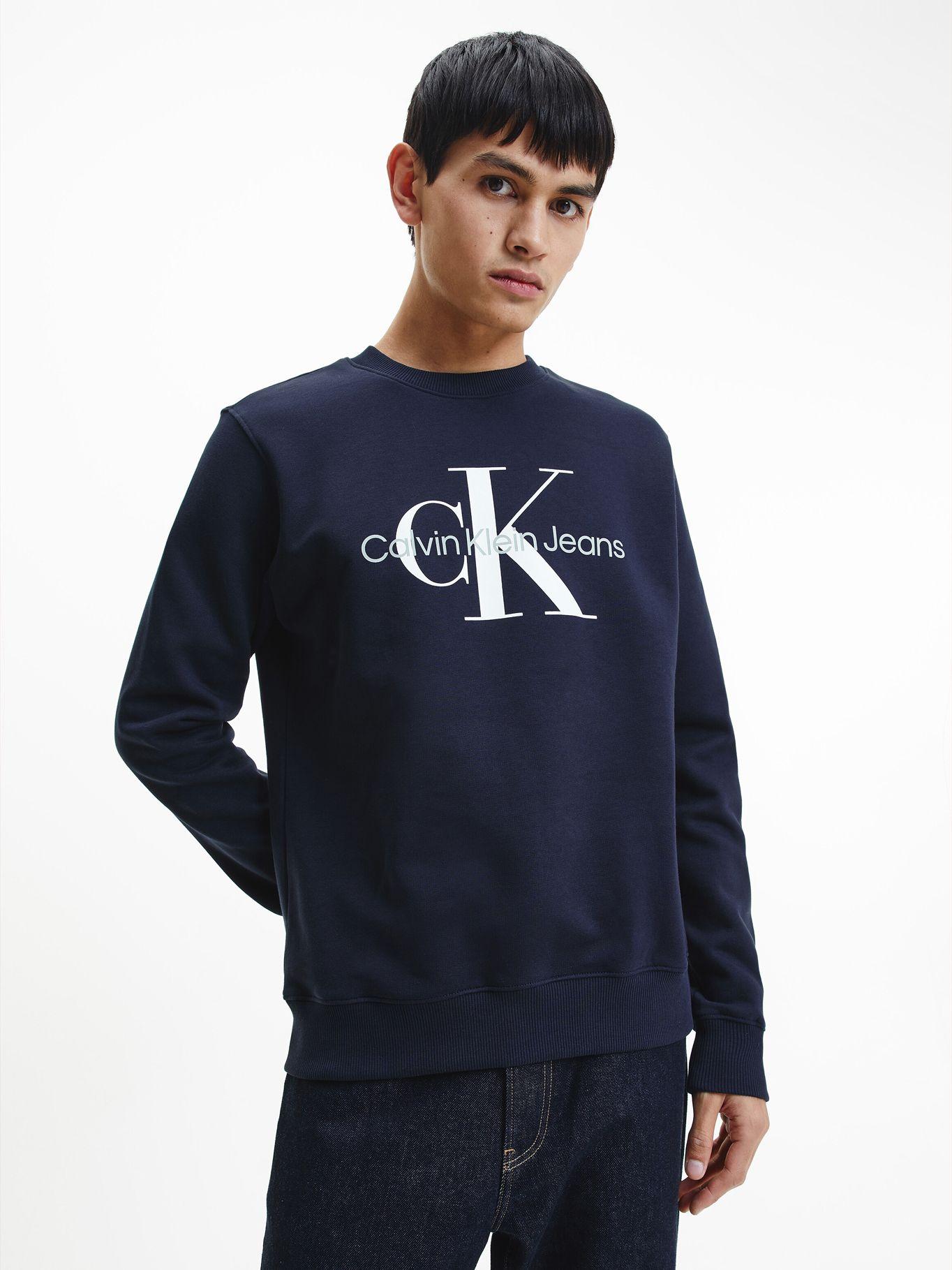 Polerón Core Monogram Azul CHW Calvin Klein-0