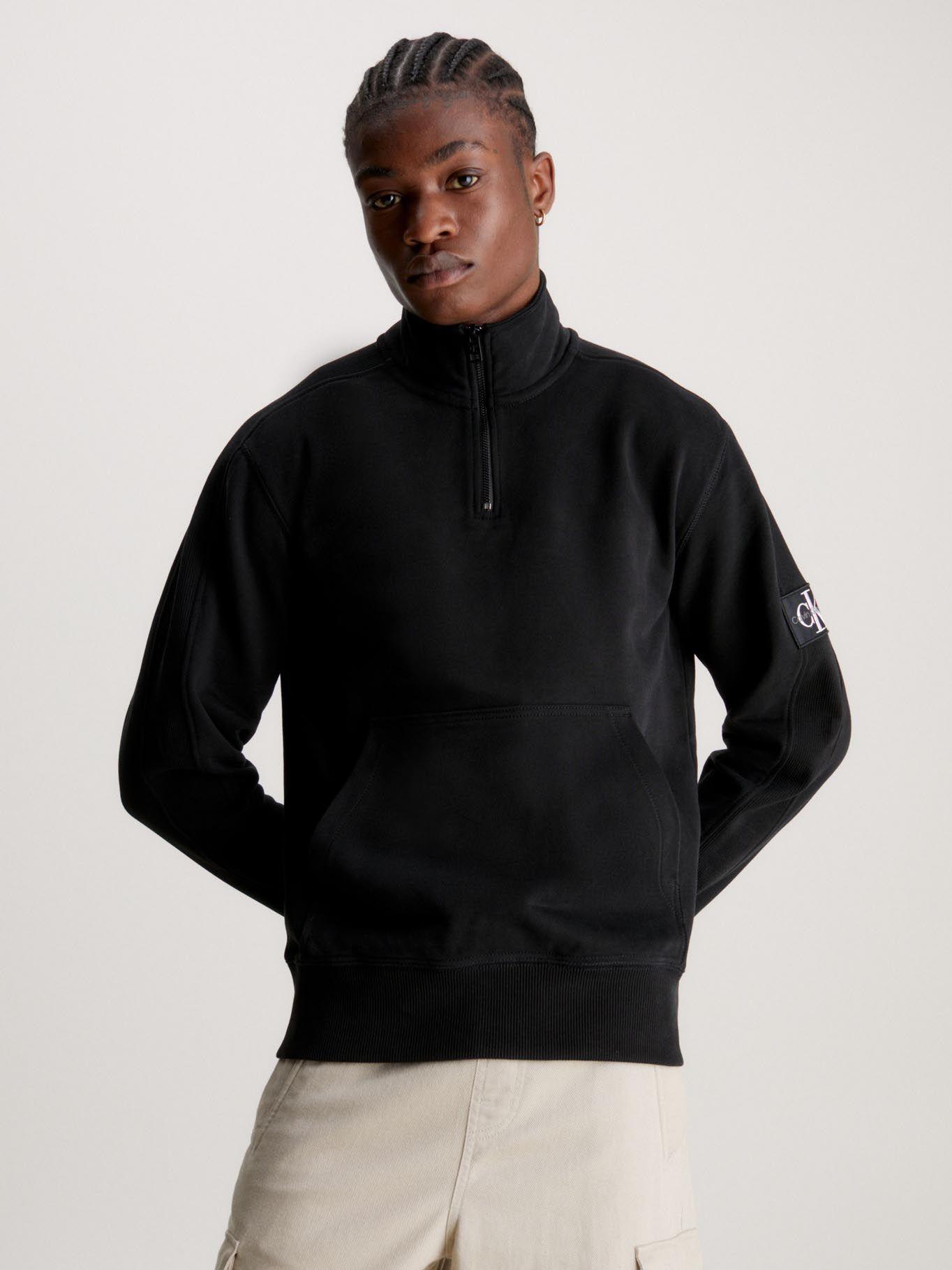 Polerón Badge Half  Negro Calvin Klein-0