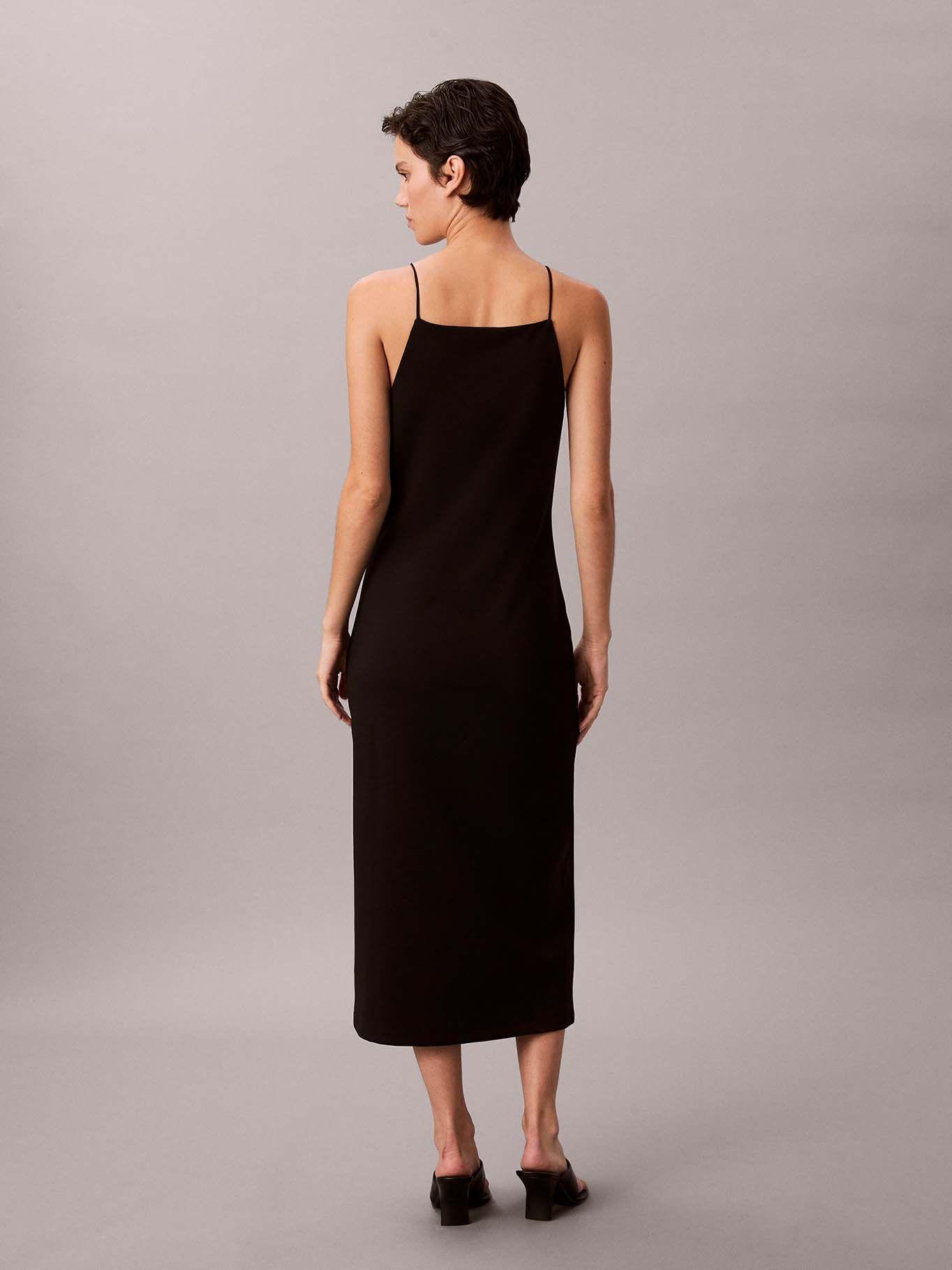 Vestido de Tirantes con Monograma Negro Calvin Klein-1