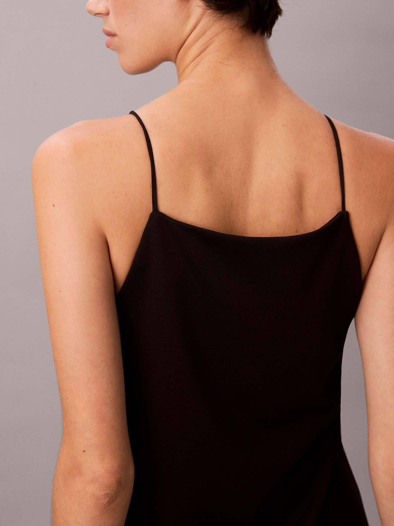 Vestido de Tirantes con Monograma Negro Calvin Klein-5