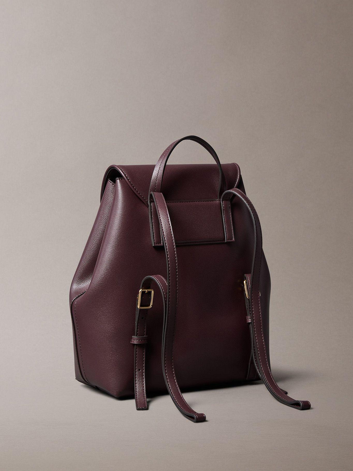 Mochila Y Solapa Cierre Con Cordón Marrón Calvin Klein-2