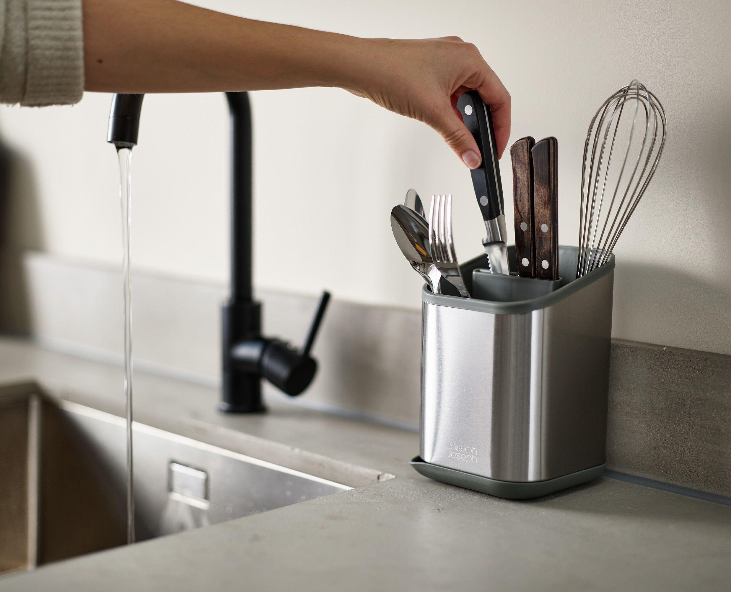 Porta Utensilios Joseph Joseph Duo Acero Inox 1 Unid-3