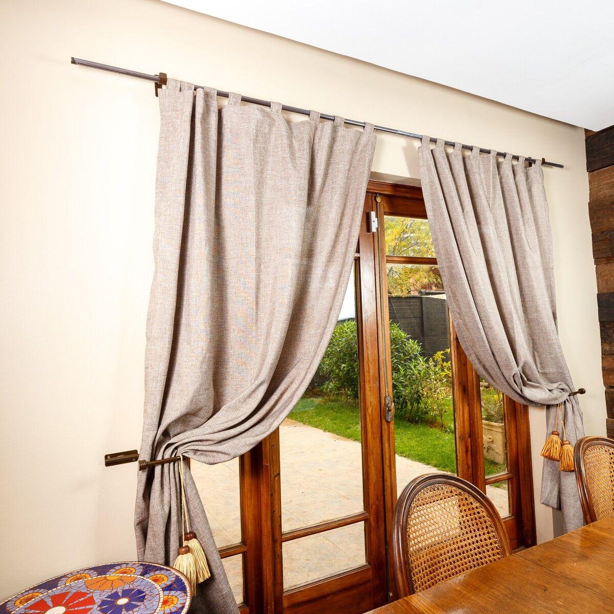 Cortina Sala de Estar 1 Paño Arena Casa Cecilia-2