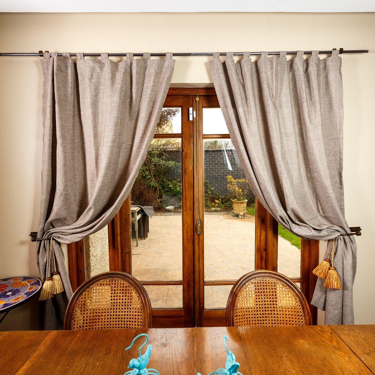 Cortina Sala de Estar 1 Paño Arena Casa Cecilia-1