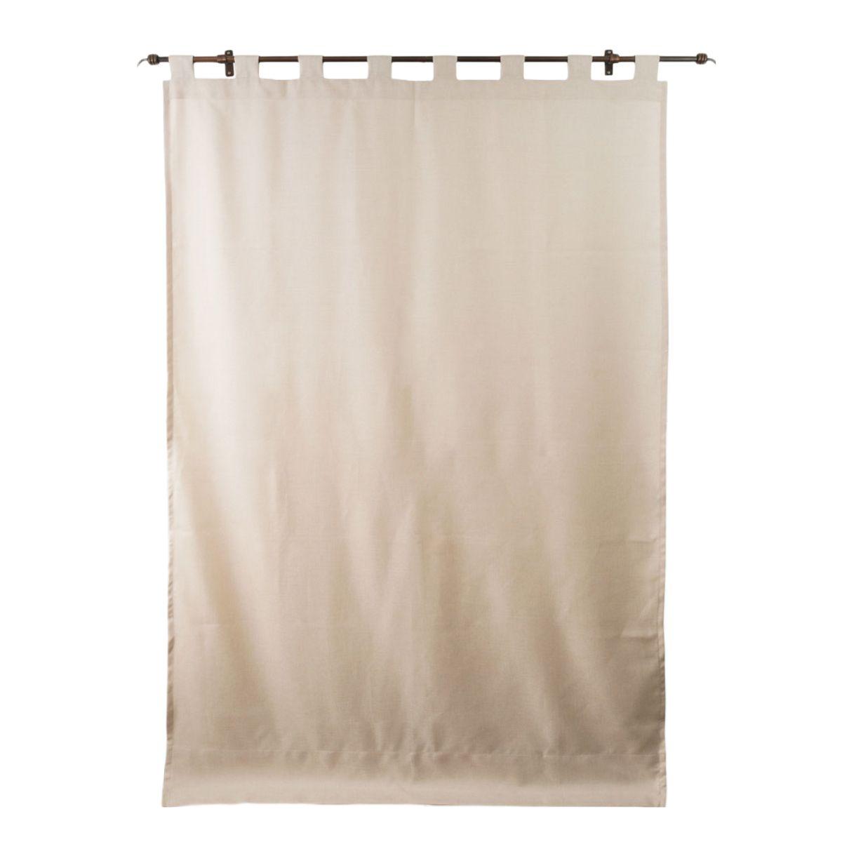 Cortina Sala de Estar 1 Paño Beige Claro Casa Cecilia-0