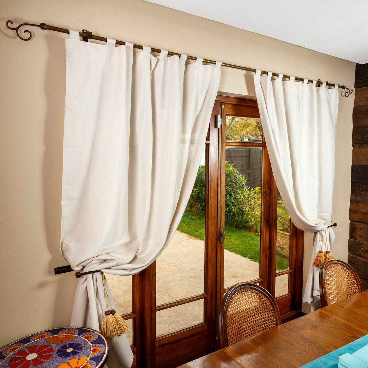 Cortina Sala de Estar 1 Paño Beige Claro Casa Cecilia-2