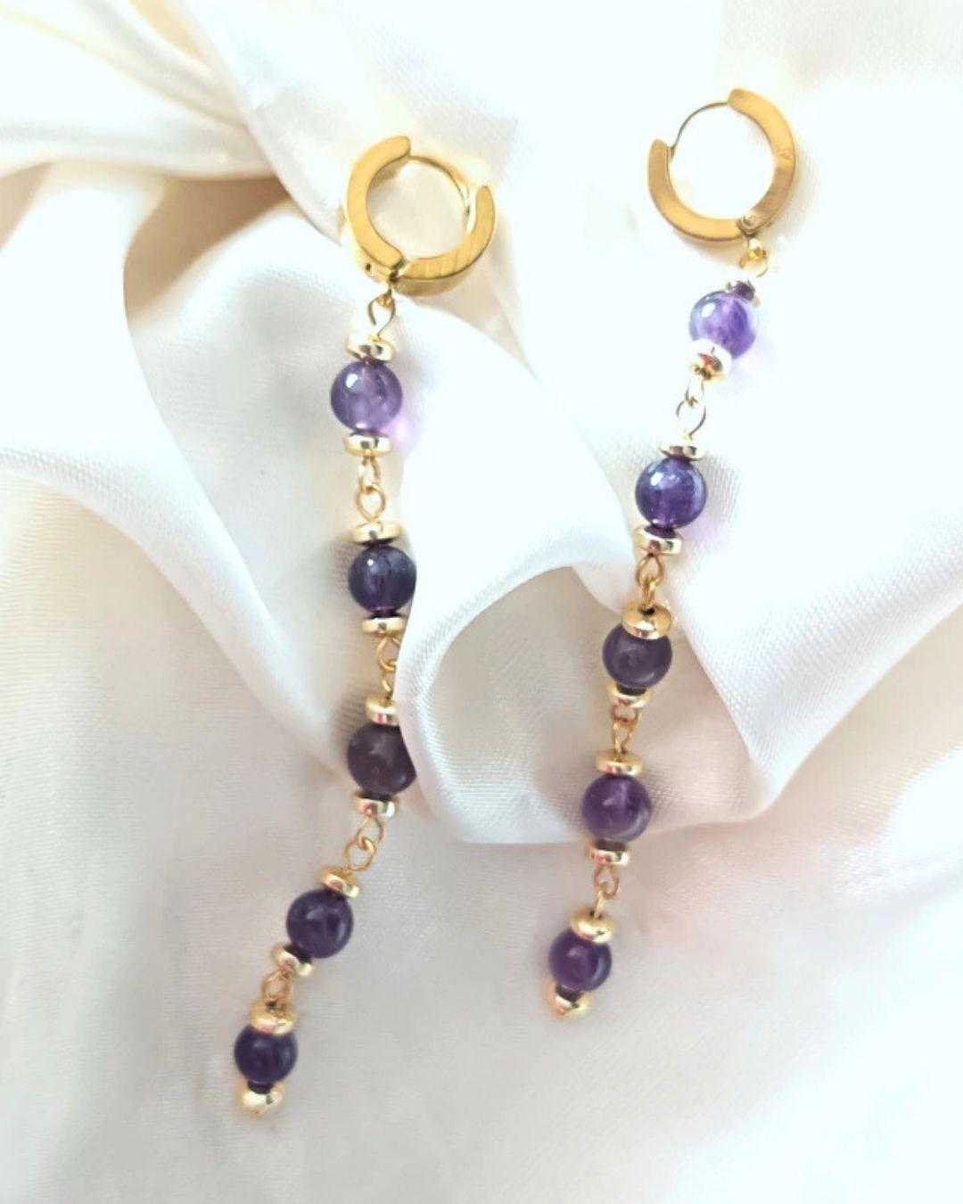 Aros Amatista Claridad Sofisticaci n-1